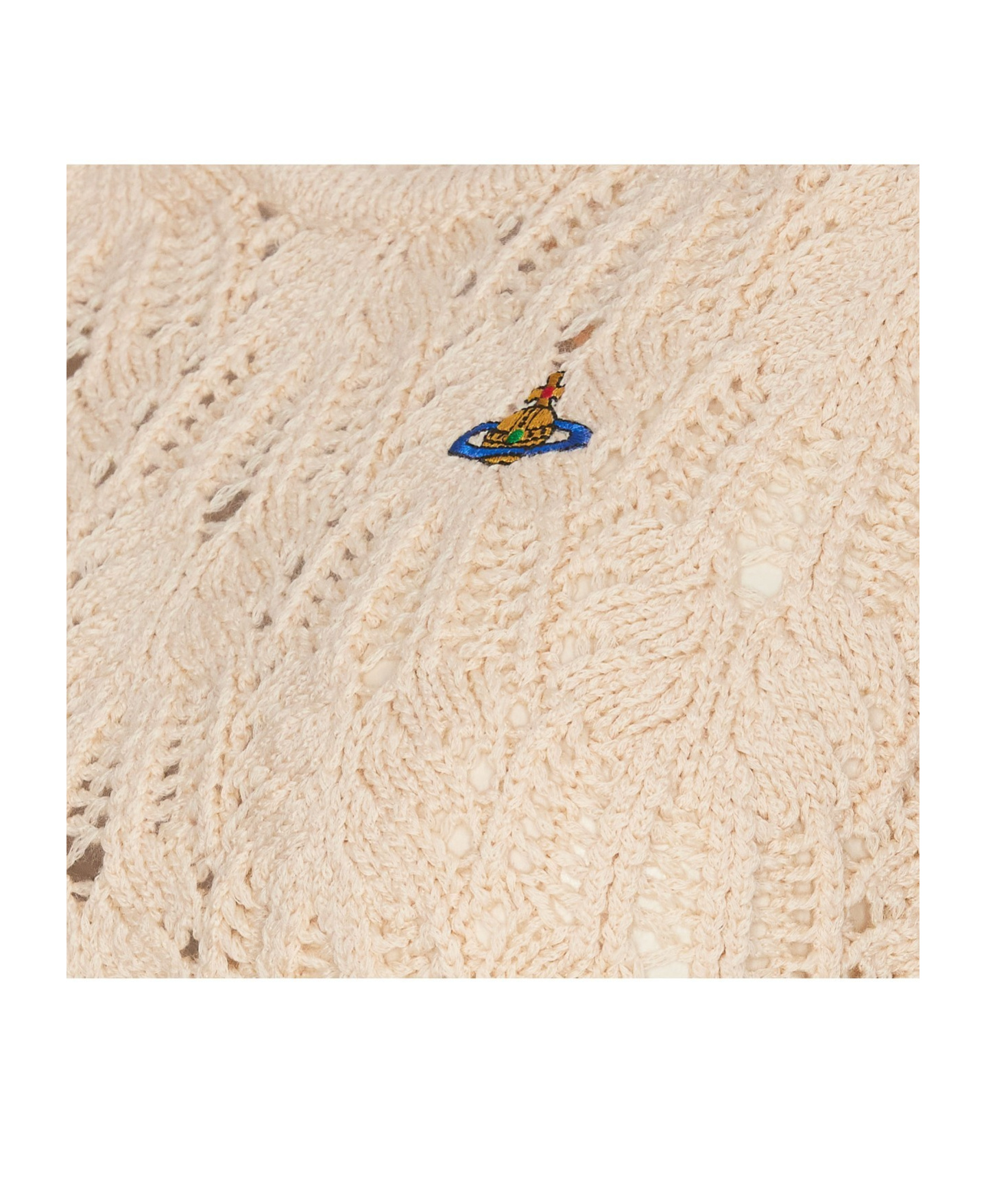 Vivienne Westwood Orb Embroidered Knit Vest In Nude