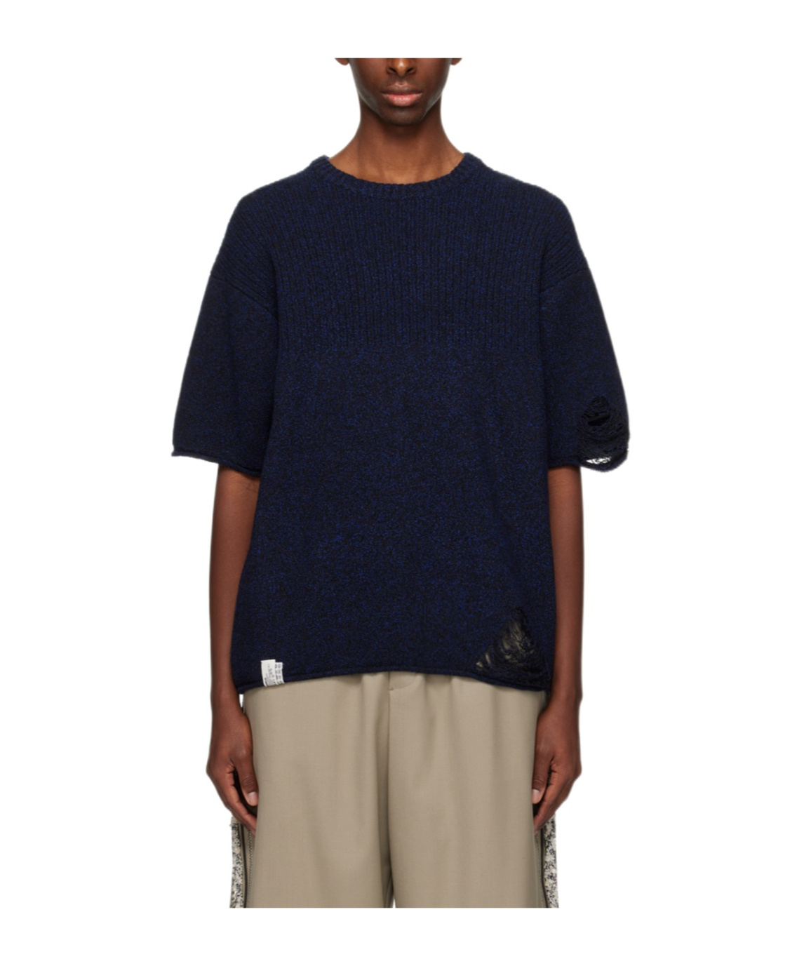 Ader Error Torn T-shirt In Black