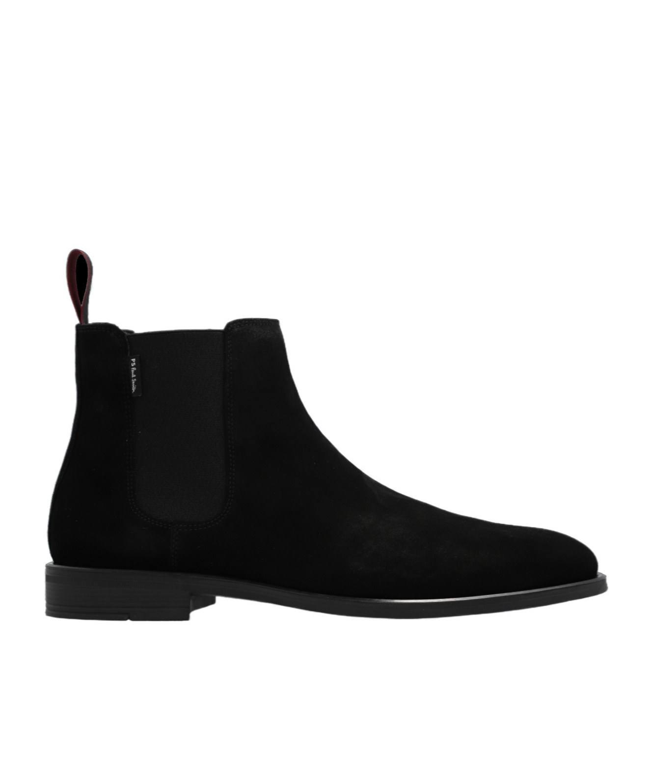 Ps By Paul Smith Elastic-panels Suede Chelsea Boots In Black