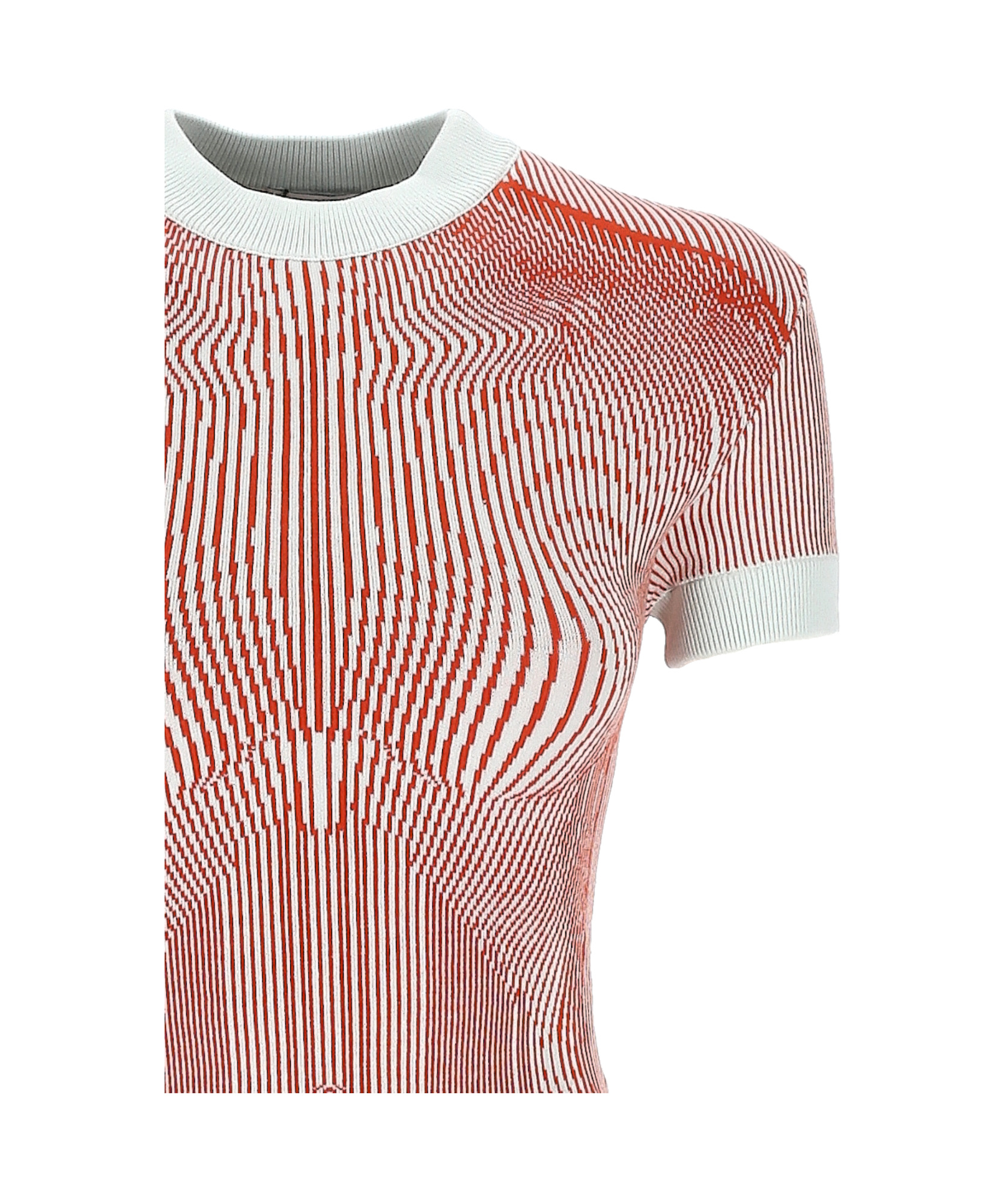 JEAN PAUL GAULTIER THE MORPHING PINSTRIPES T-SHIRT