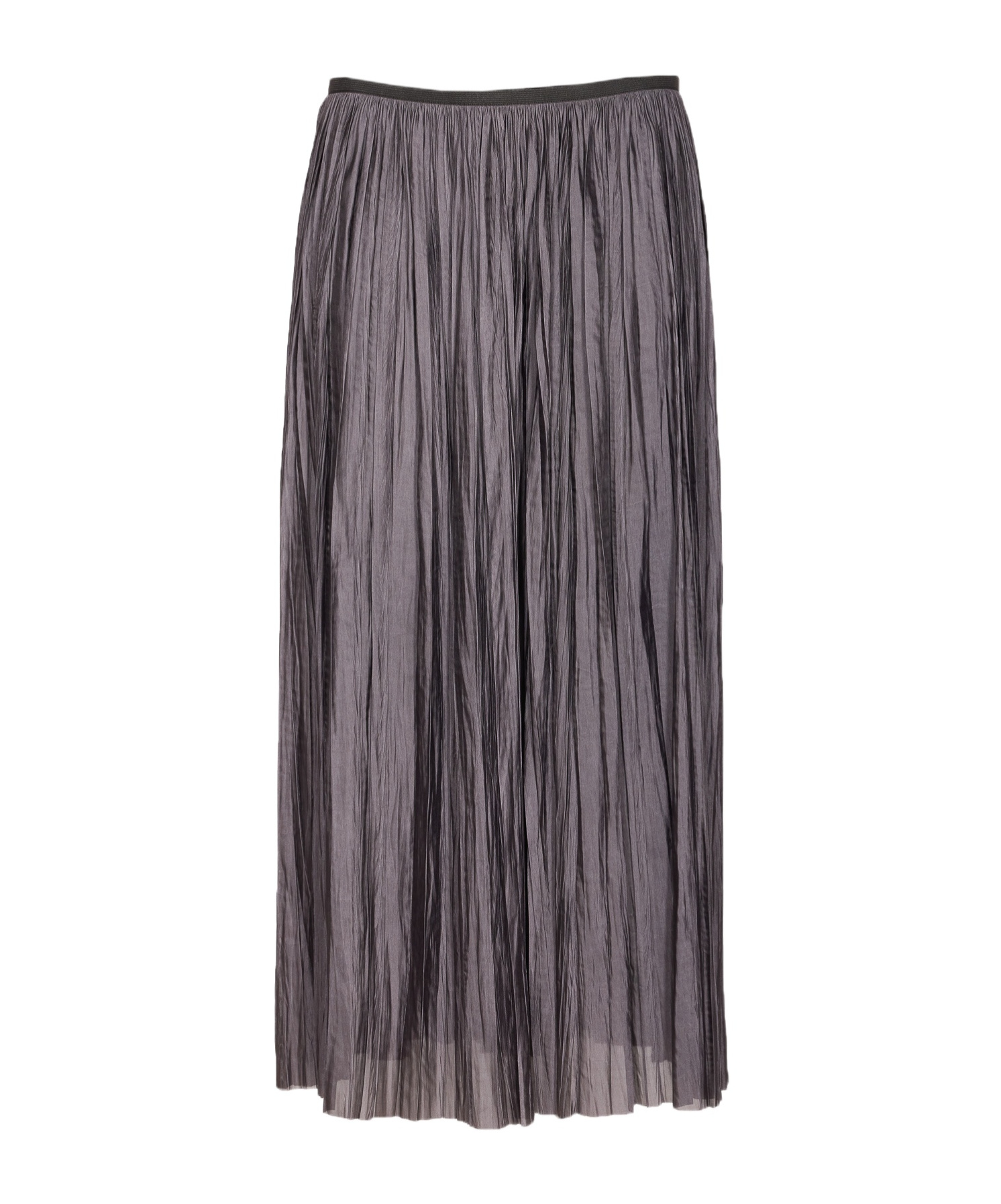 Roberto Collina Pleated Elasticated-waist Midi Skirt In Gray