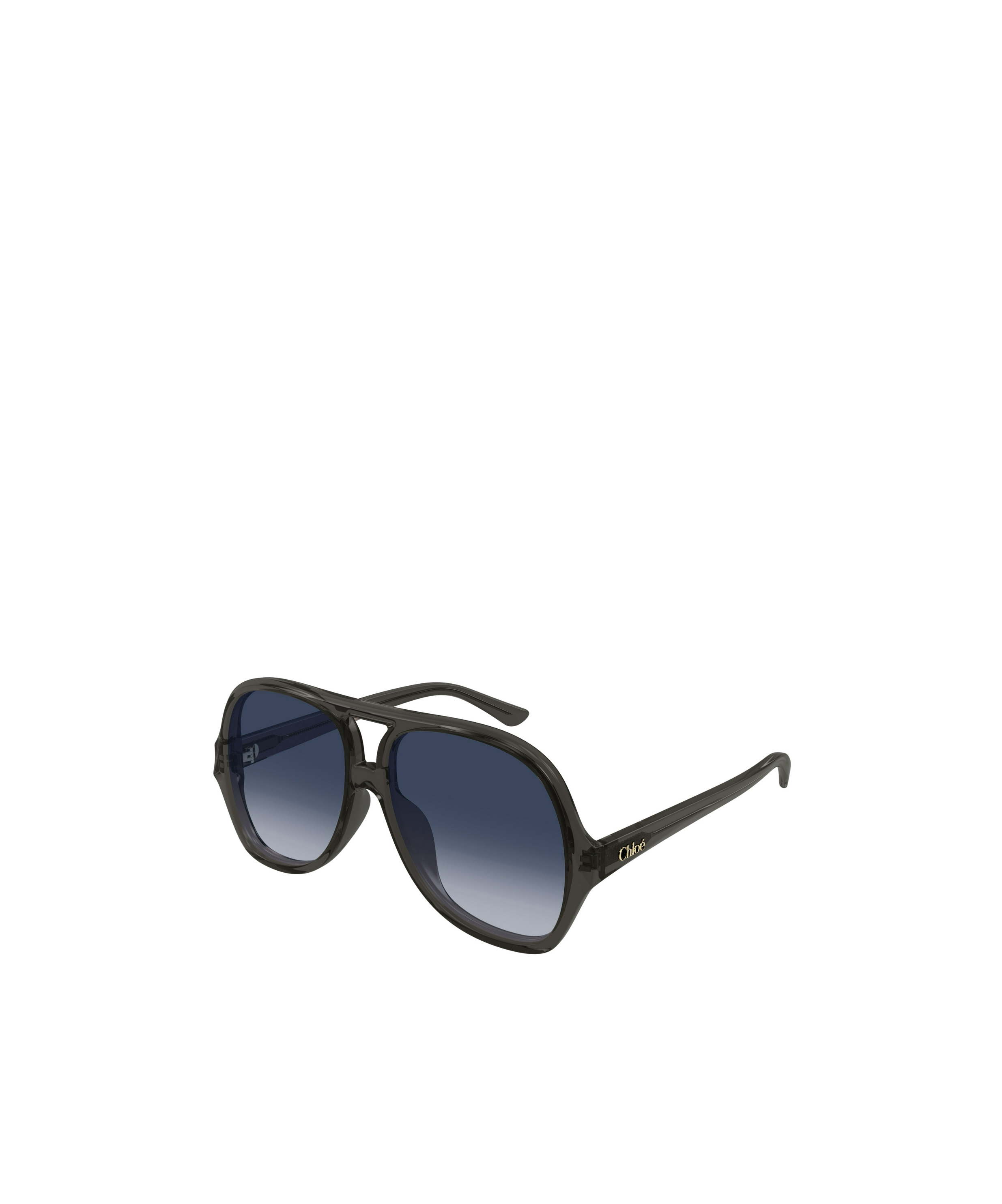 Chloé Grey-grey-blue Recycled Acetate Sunglasses In Blue