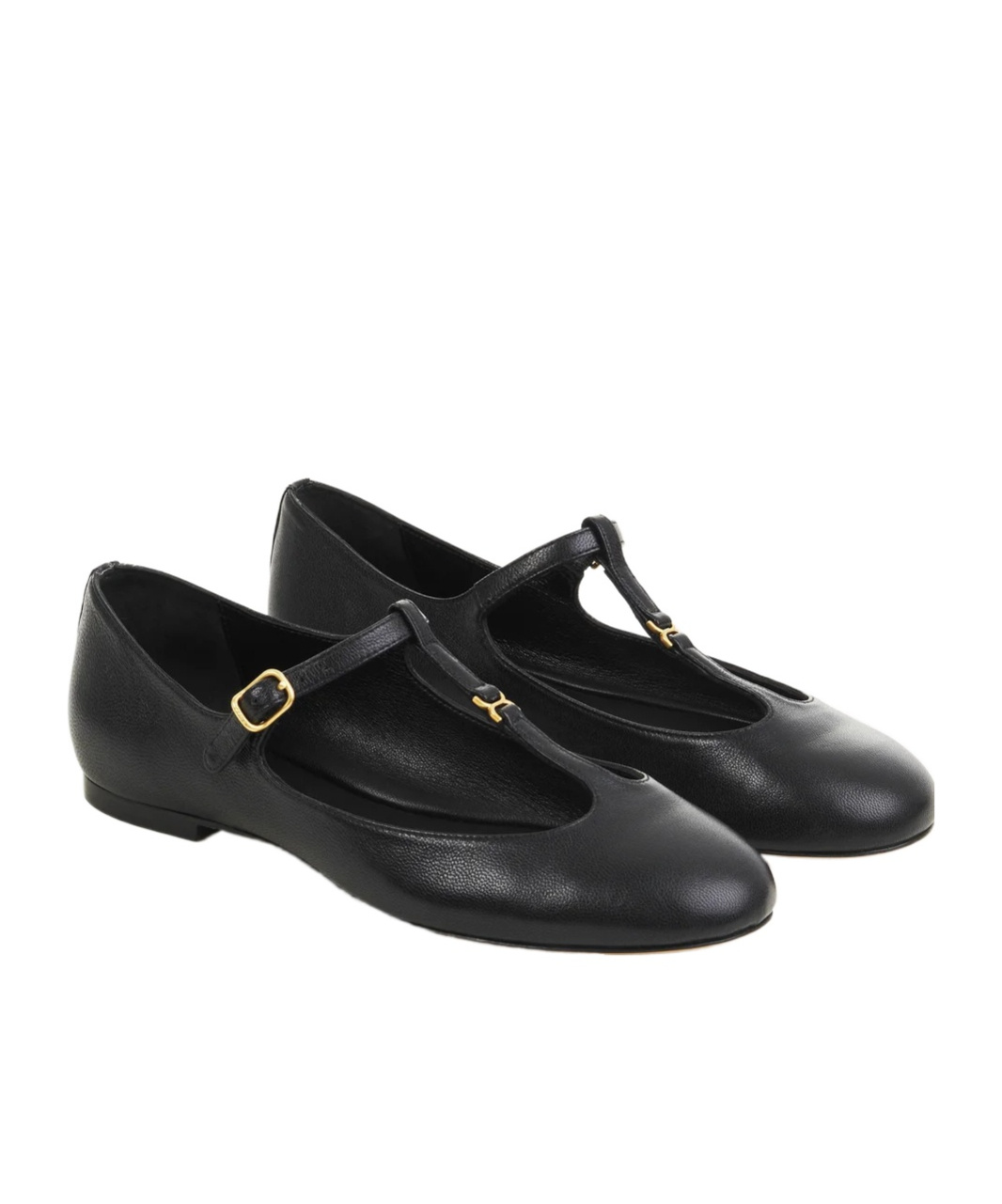 Chloé Marcie Mary-jane Python Print Leather Ballet Flats In Black