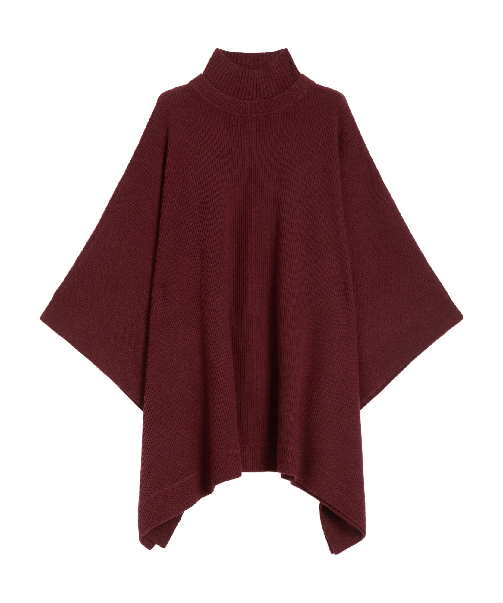 Max Mara Cashmere Cape In Burgundy