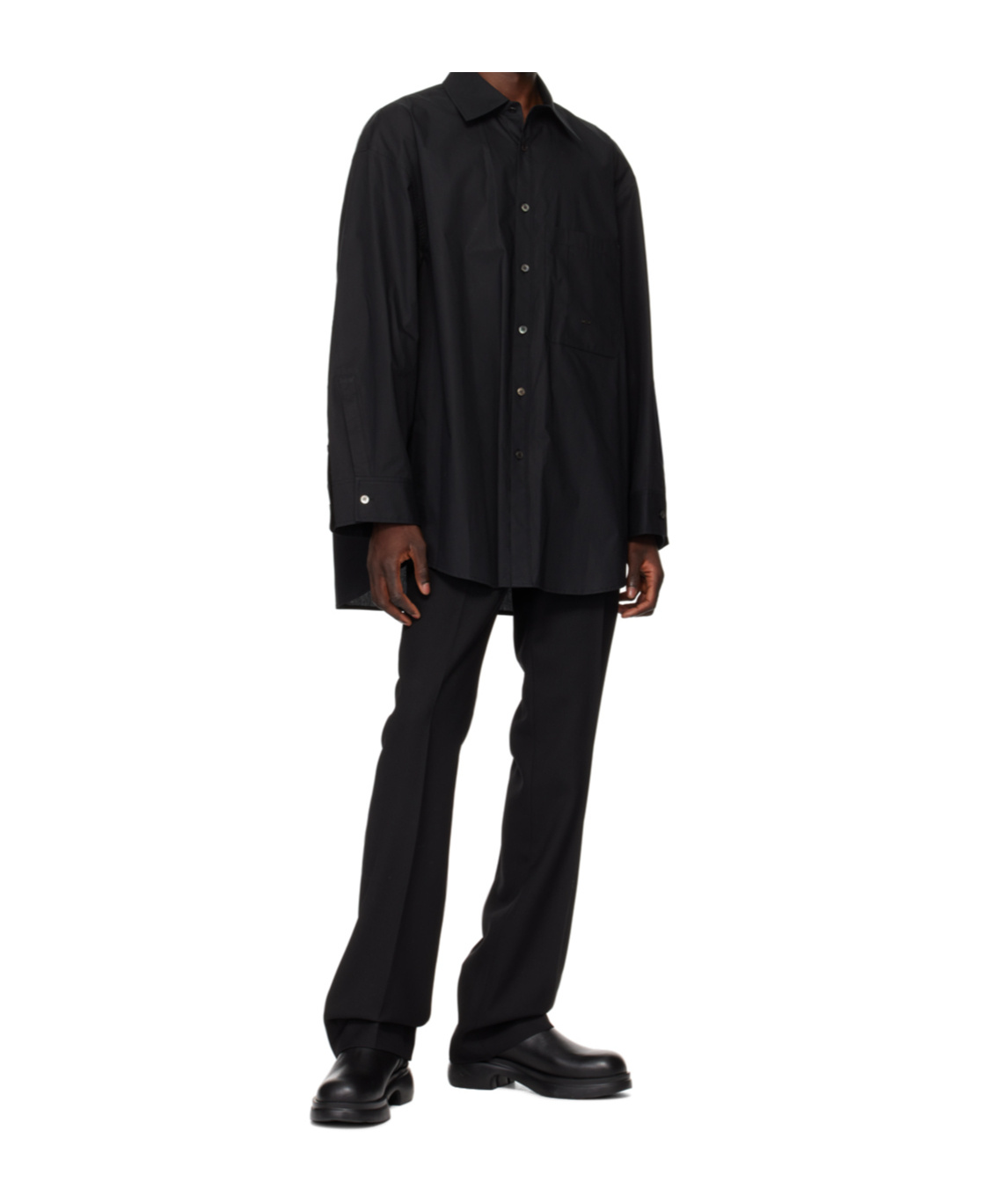 Wooyoungmi Black Boot-cut Trousers In Black