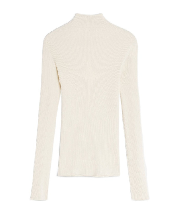 Maison Kitsuné Baby Fox Fine Wool Rib Turtleneck Jumper In Neutral