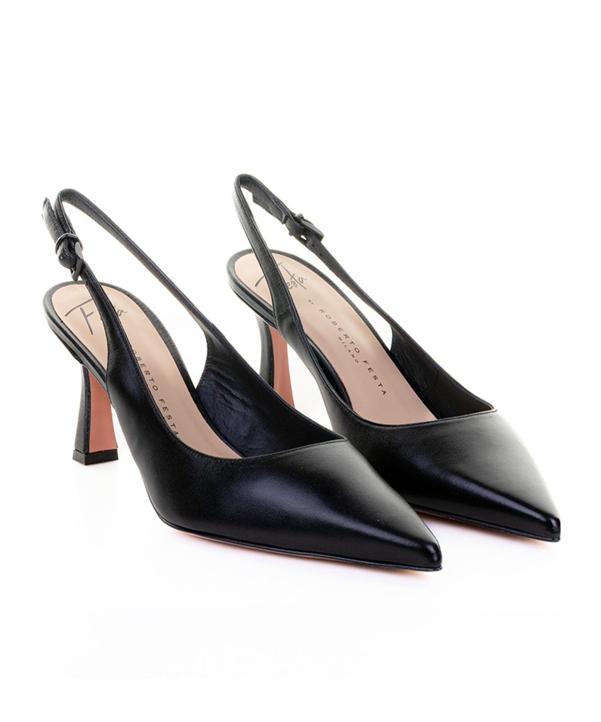 Shop Roberto Festa Pointed High Heel Sandals In Black