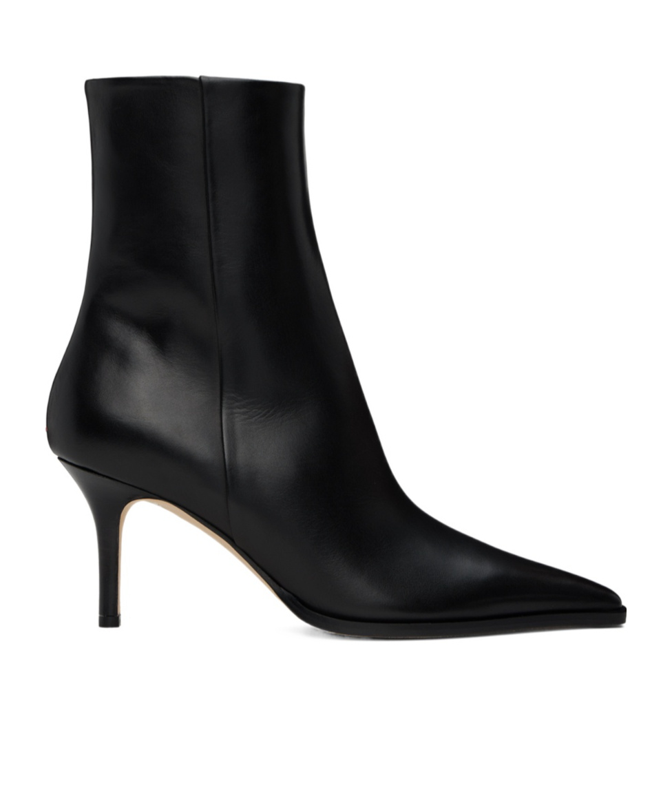 Aeyde Pointed Short Boots In Black