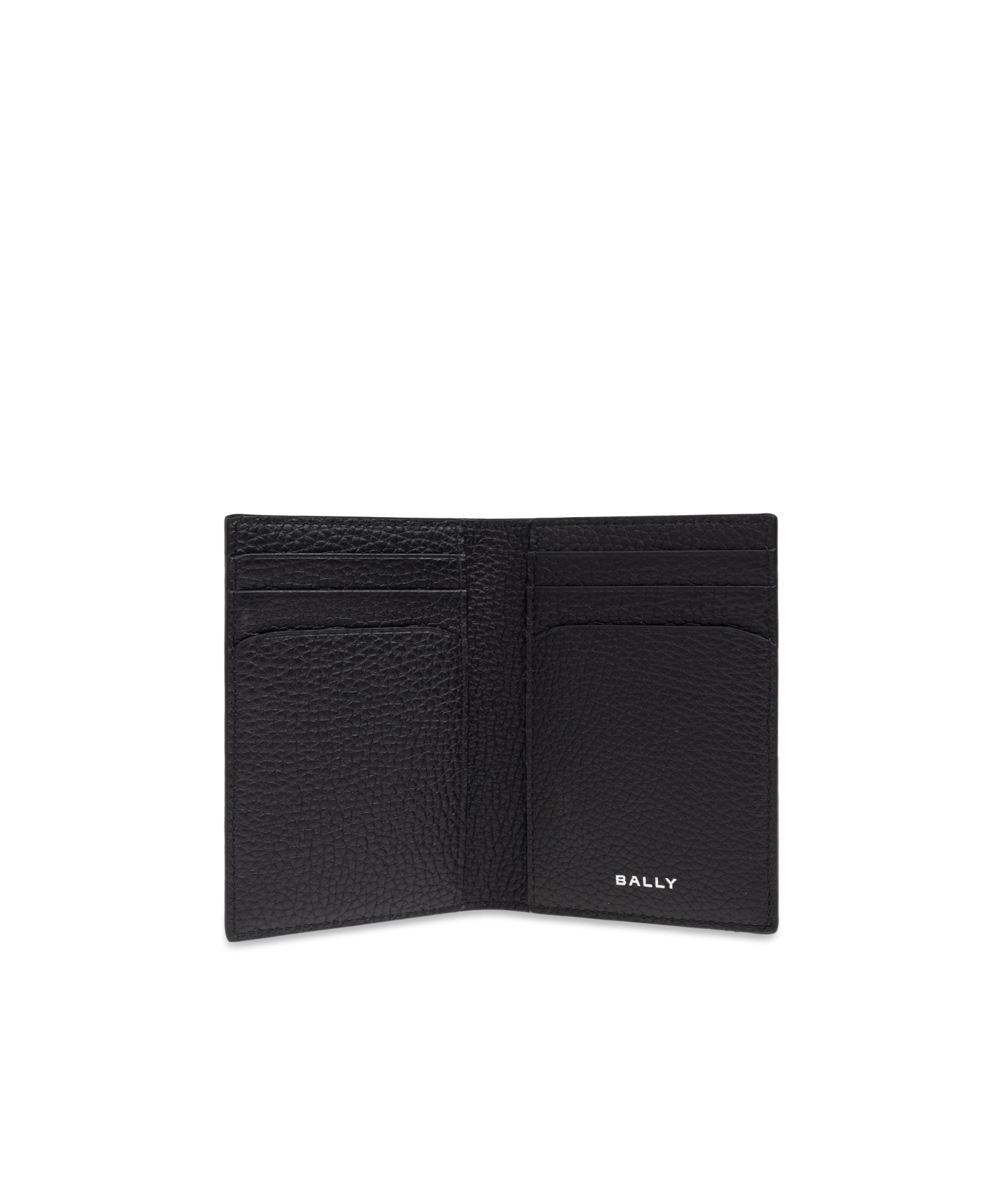 Shop Bally Logo Debossed Small Bifold Wallet In Black