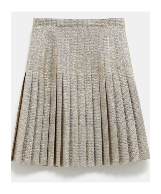 Celine Pleated Skirt In Nude