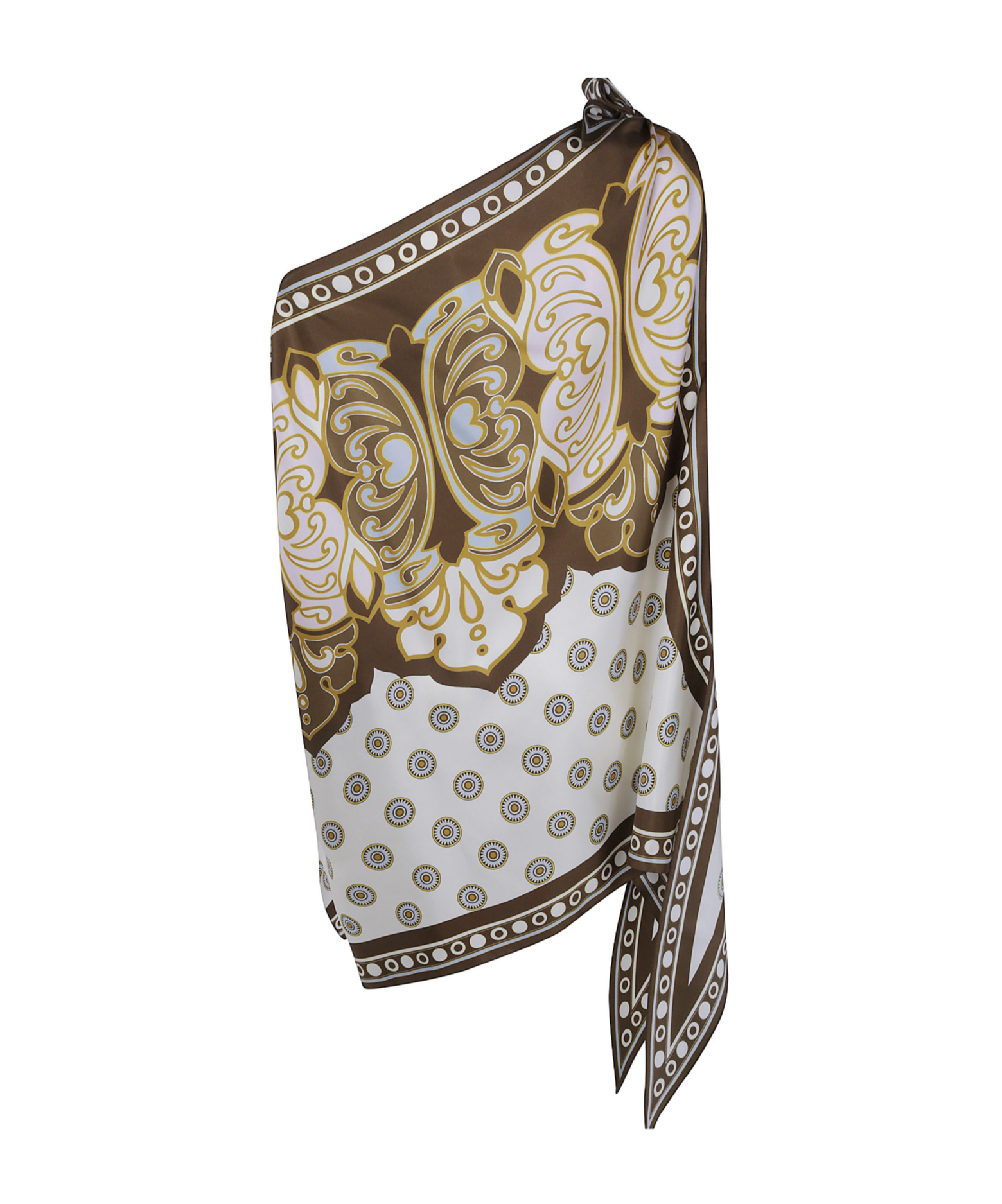 La Doublej Full-coverage Square Scarf Top In Multi
