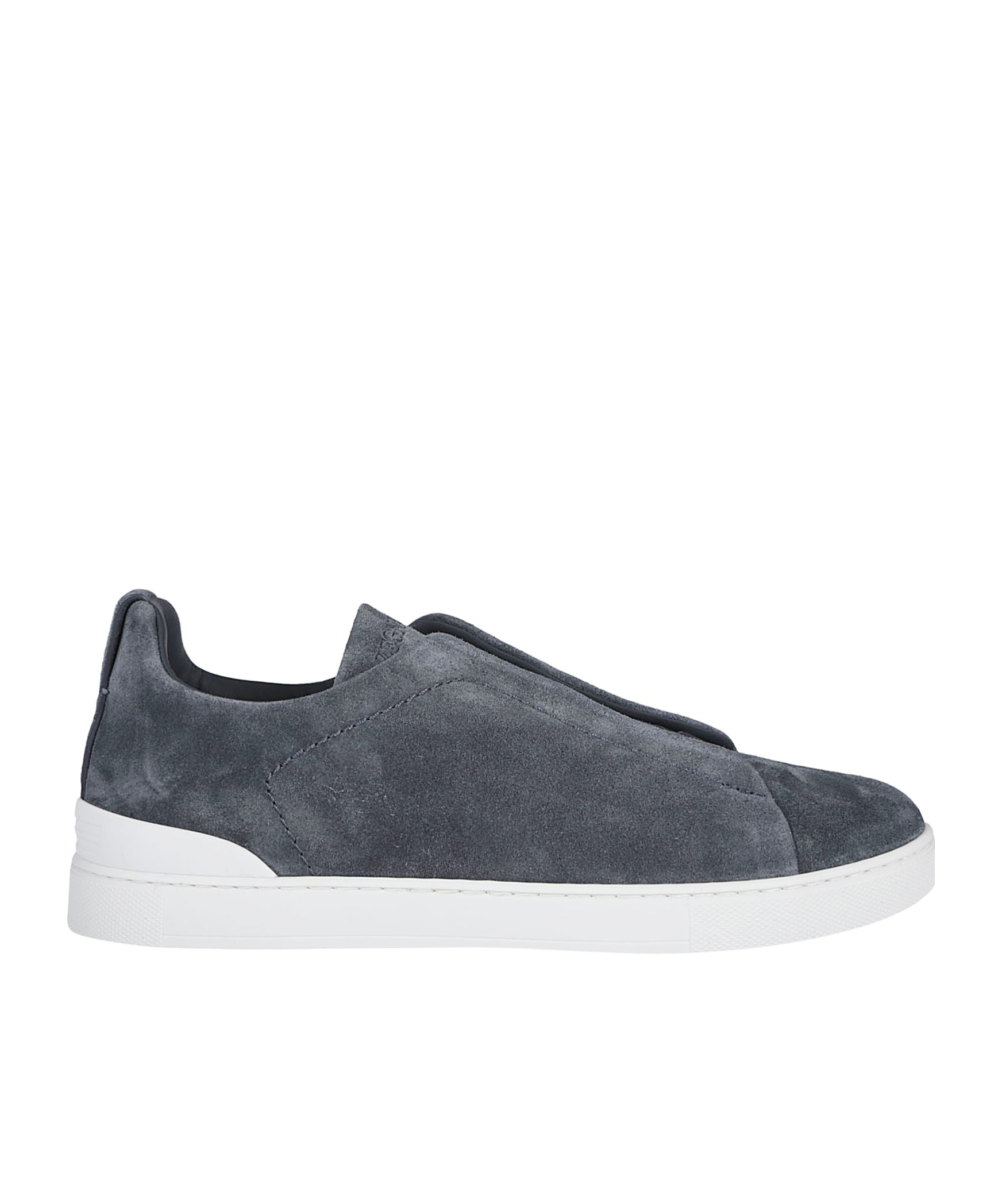 Zegna Low-cut Lace-up Sneakers In Gray