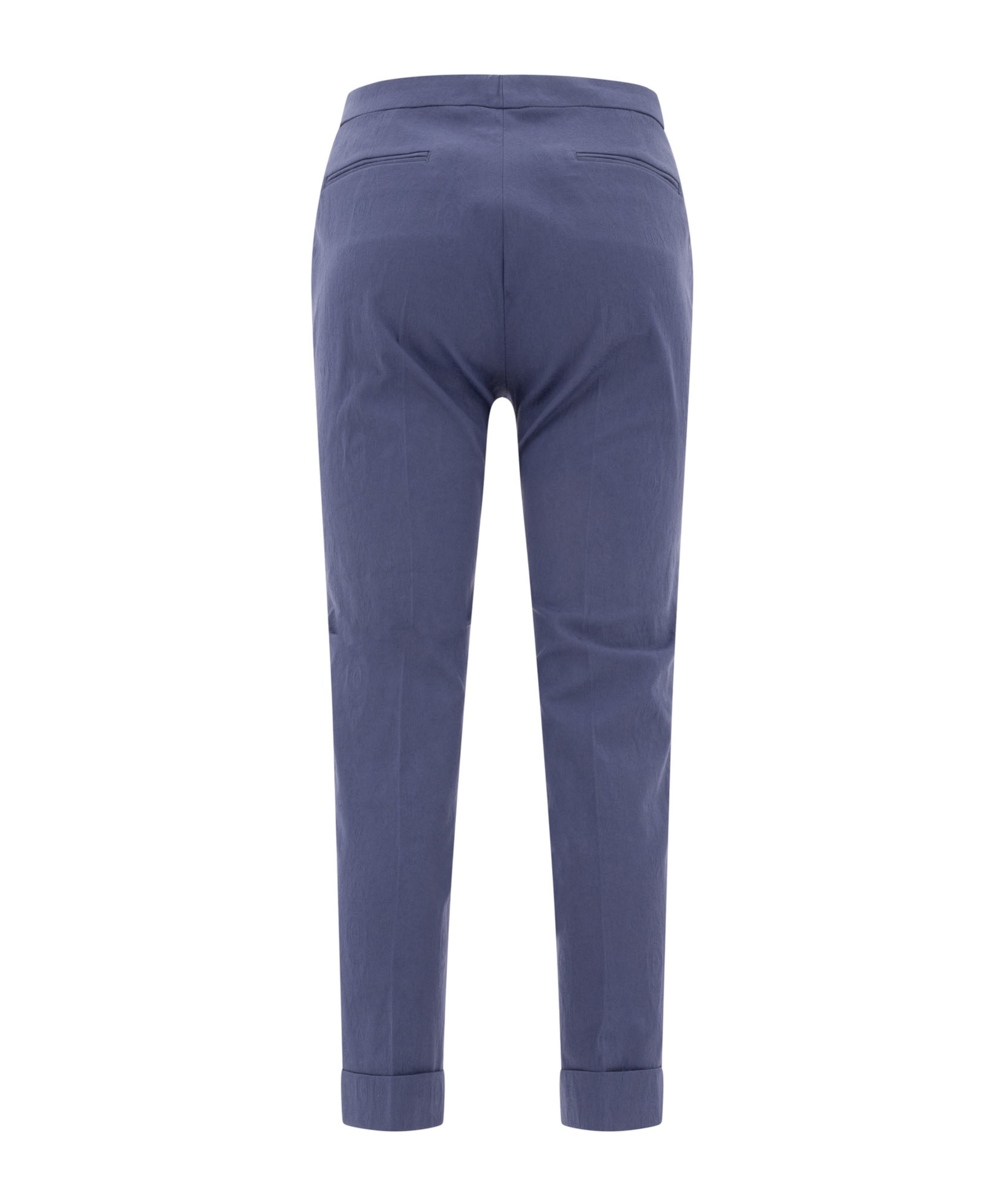 Etro Tailored Trousers With Belt Loops And Rolled Cuffs In Blue