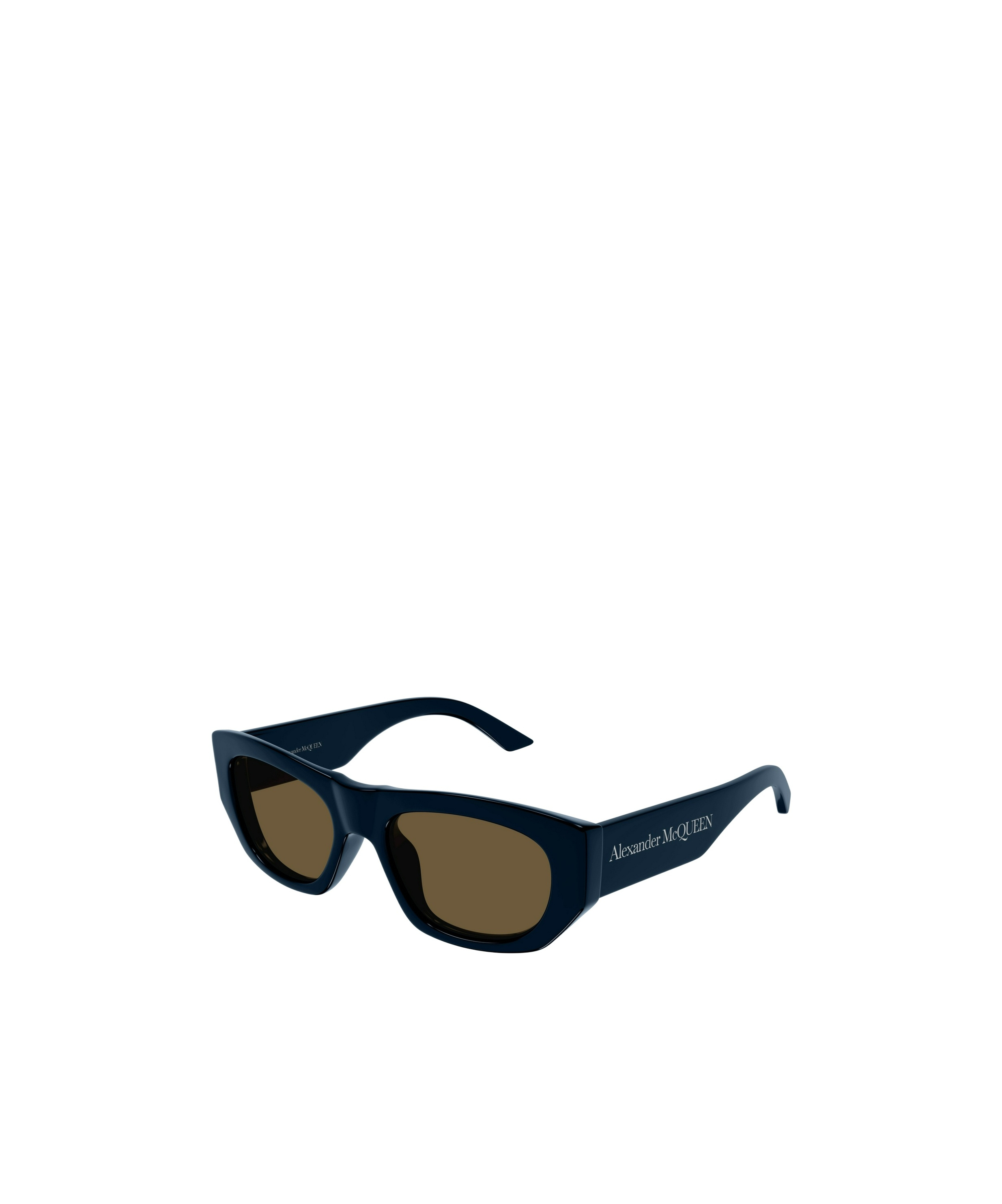 Alexander Mcqueen Geometric-frame Sunglasses In Black