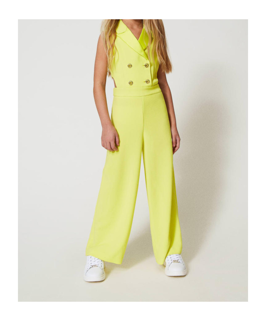 Twinset Hollow Jumpsuit In Yellow