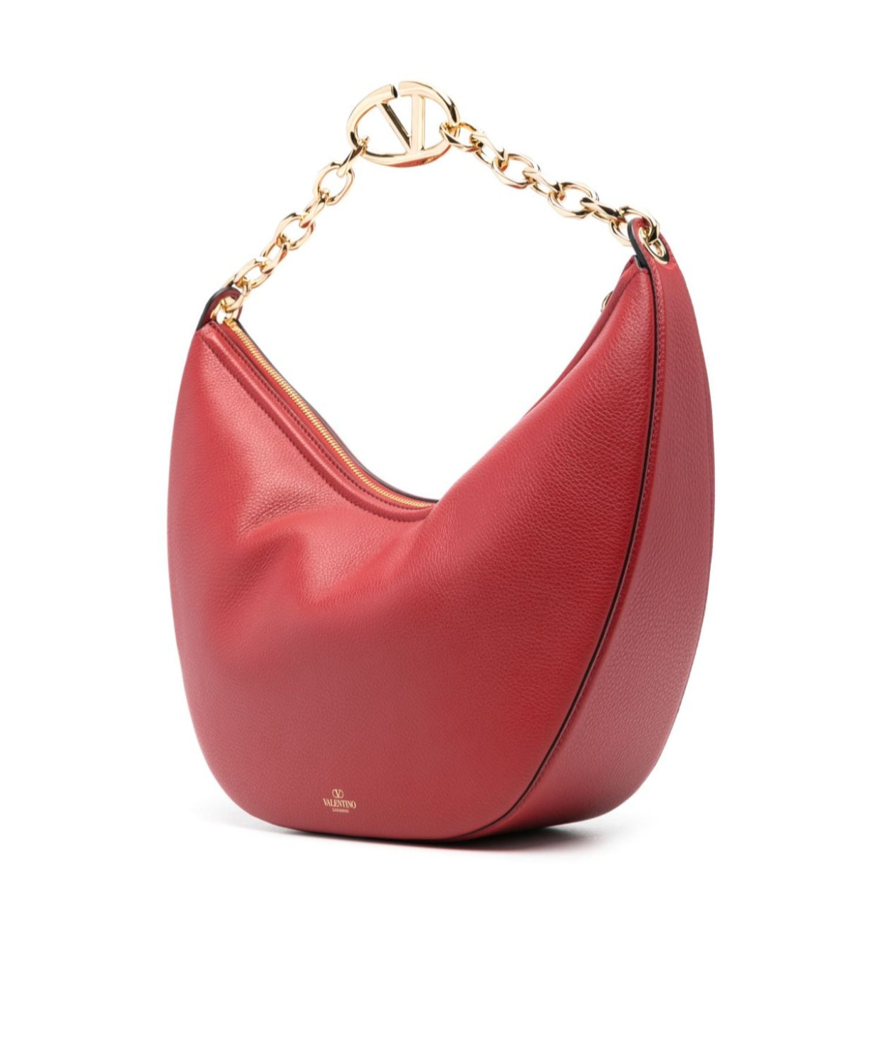 Shop Valentino Medium Vlogo Moon Shoulder Bag In Red