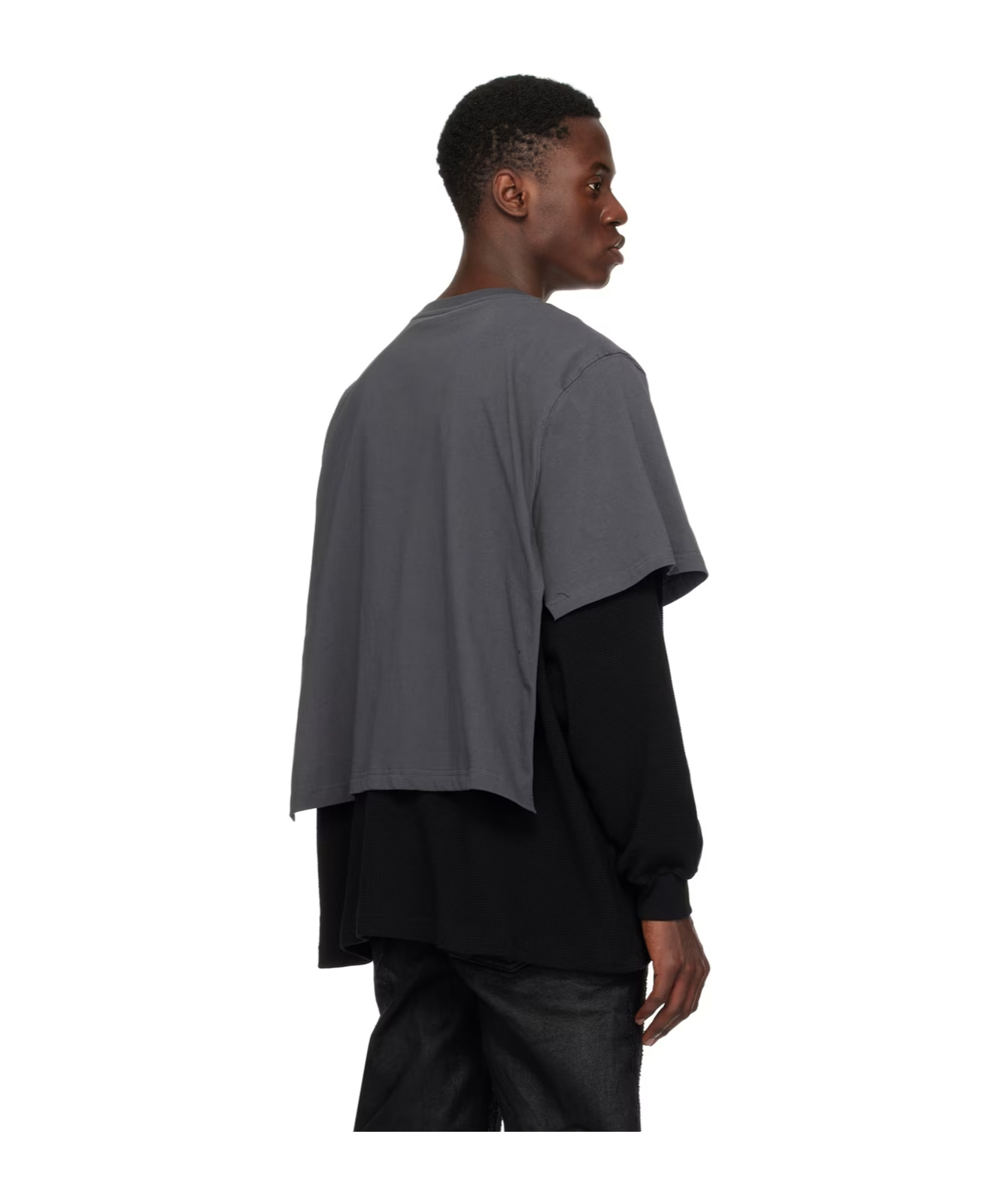 We11 Done Laminated Long-sleeved T-shirt In Black
