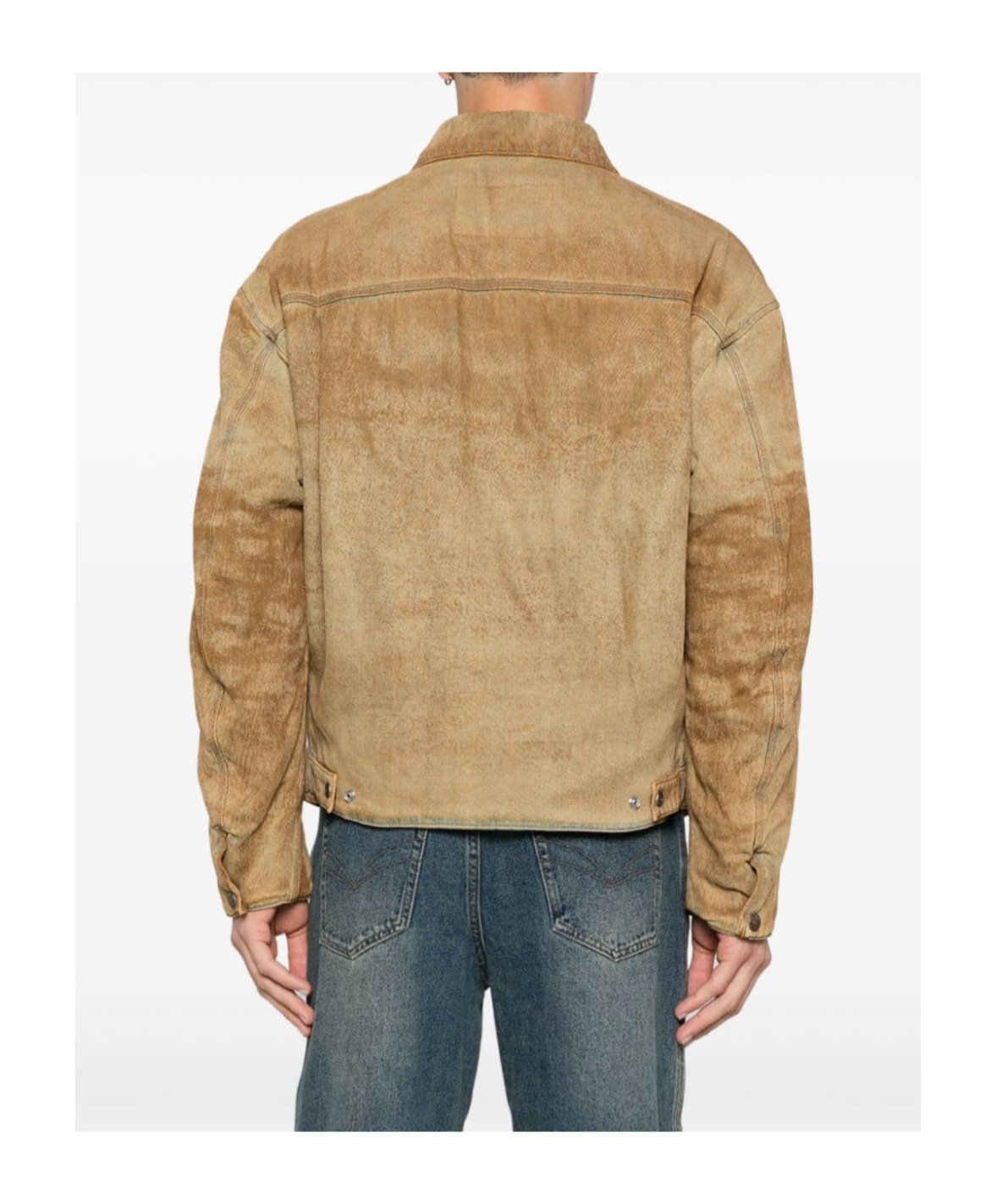 Shop Diesel Long-sleeved Casual Jacket In Nude