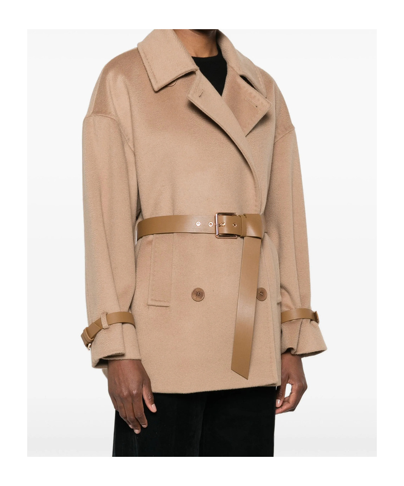 Max Mara Long-sleeved Coat In Brown