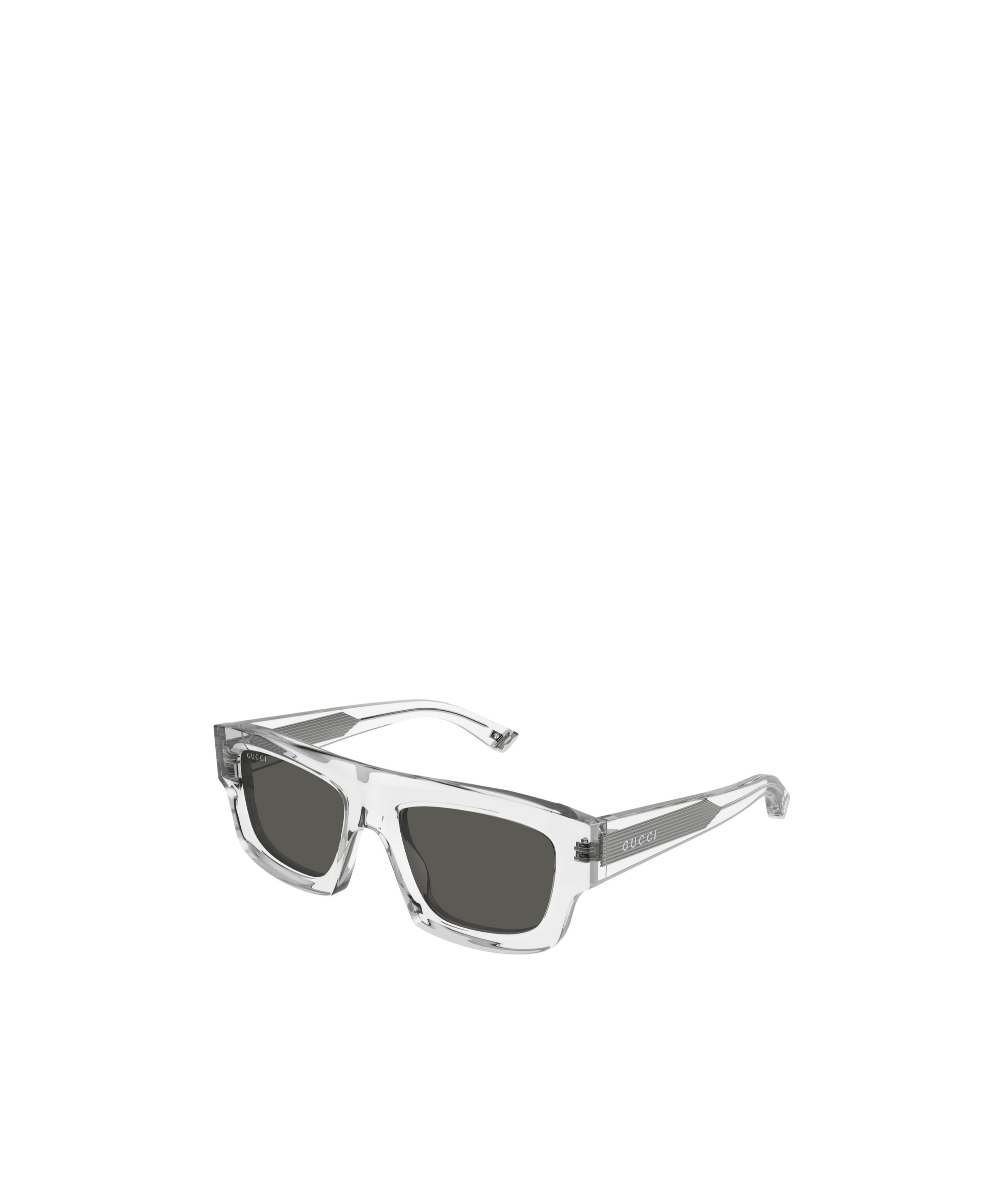 Gucci Rectangular Sunglasses Transparent Frame In Black