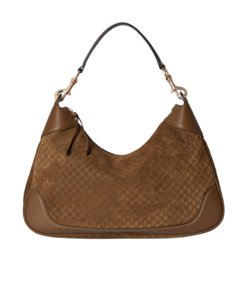 Gucci B Medium Shoulder Bag In Brown