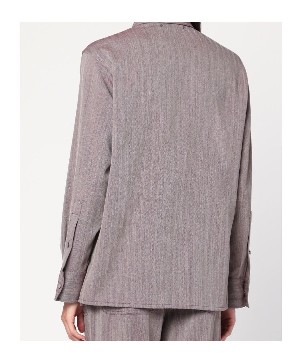 Golden Goose Garnet Shirt In Chevron Wool Blend Women In Brown