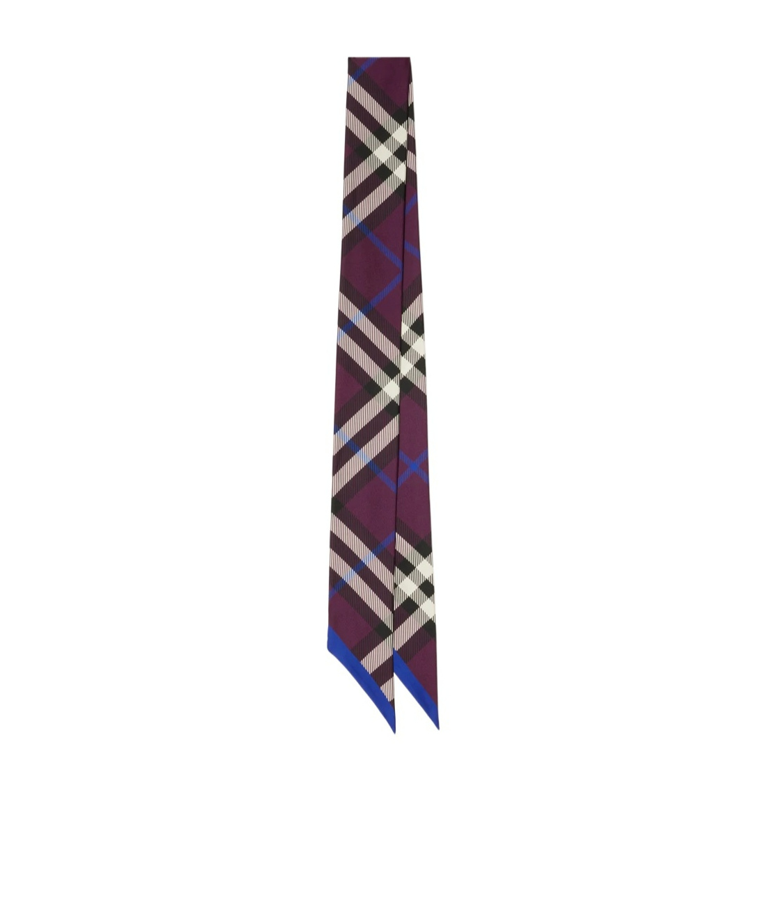 Shop Burberry Skinny Check Silk Scarf In Multicolor