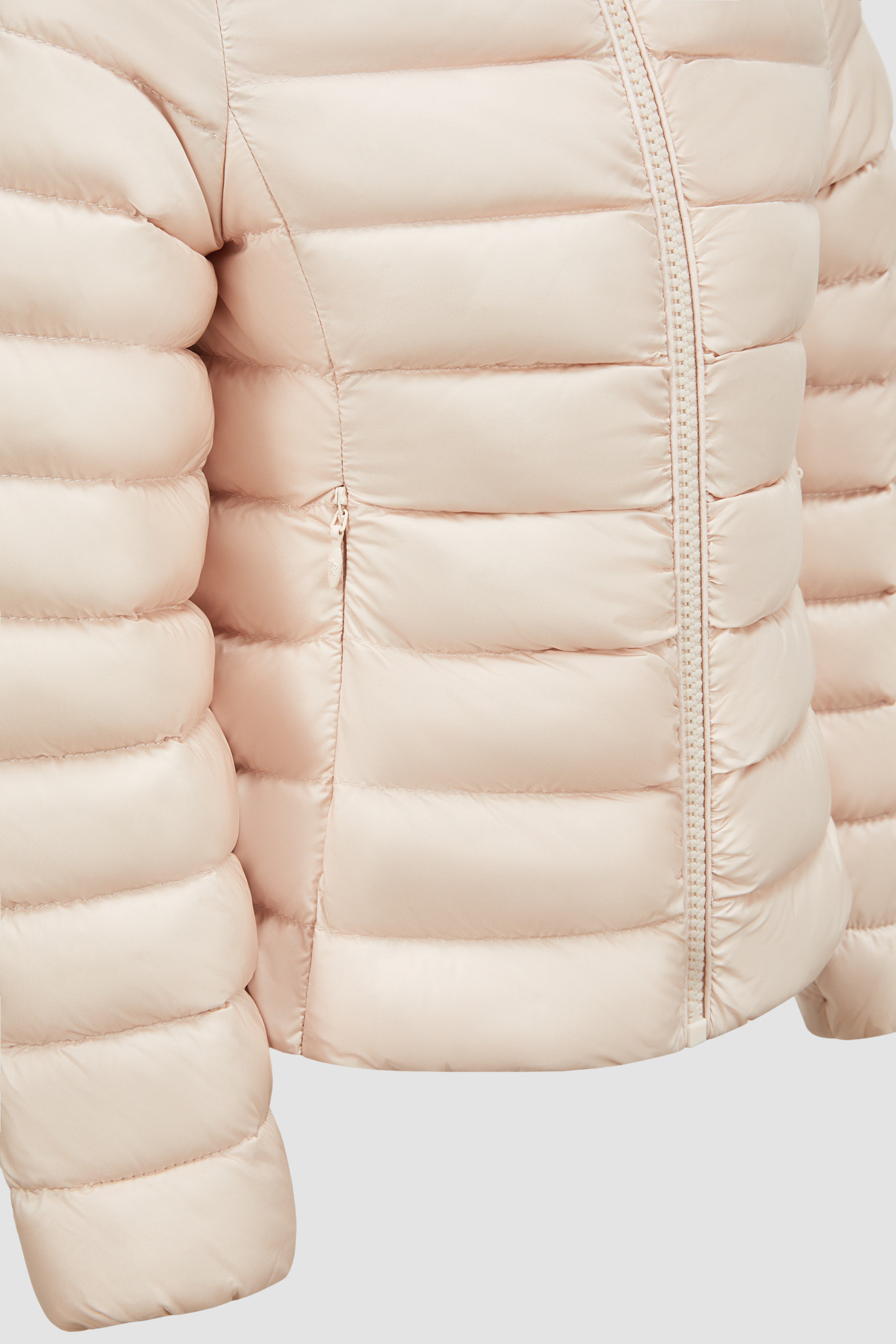 Moncler Hooded Down Jacket In Nude