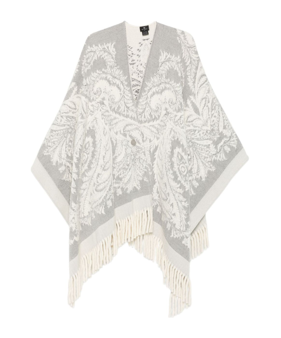 Etro Paisley-pattern Fringed Poncho In Multi