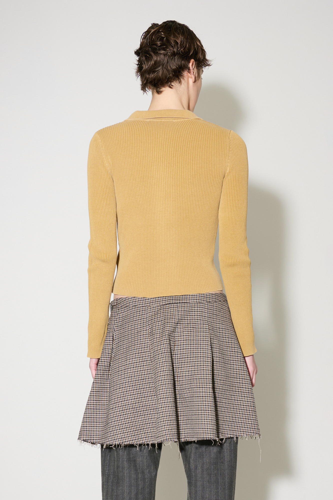 Our Legacy Sand-coloured Ribbed Cotton Cardigan In Nude