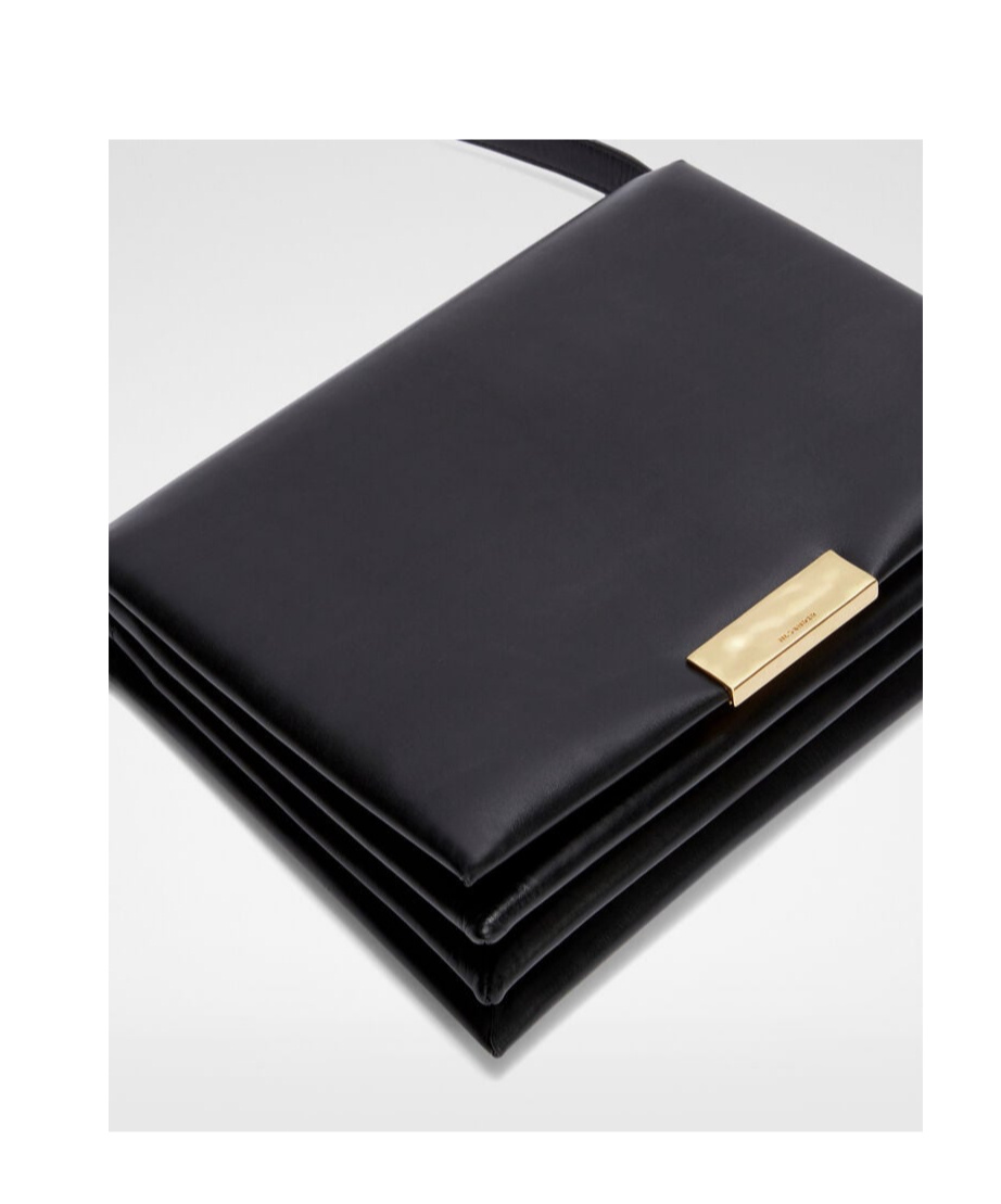 Jil Sander Medium-sized Leather Shoulder Bag In Black