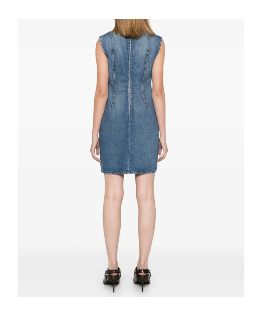 Stella Mccartney Denim Mini Dress In Blue