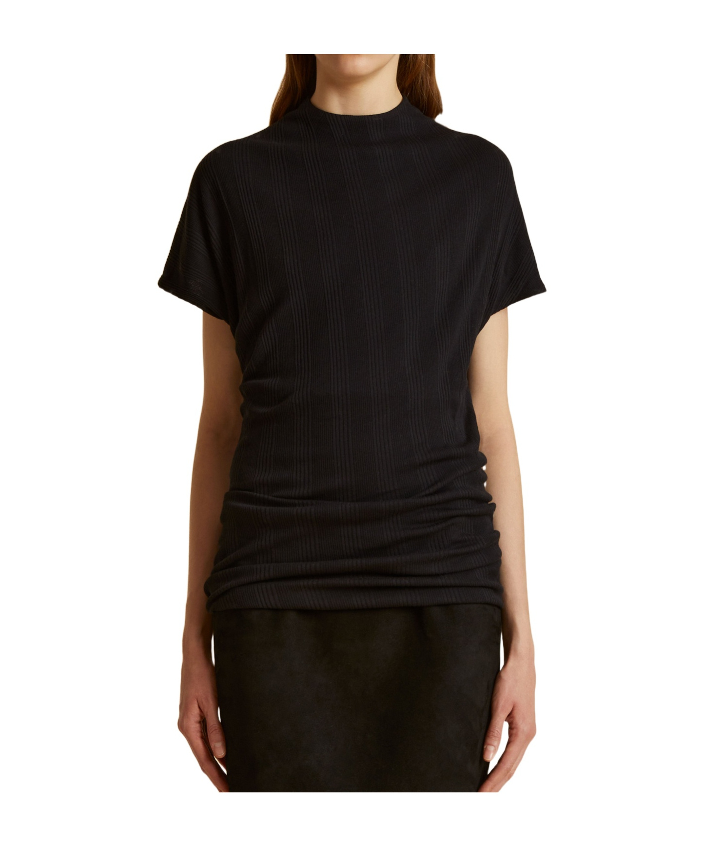 Khaite The Helene Ribbed T-shirt In Black
