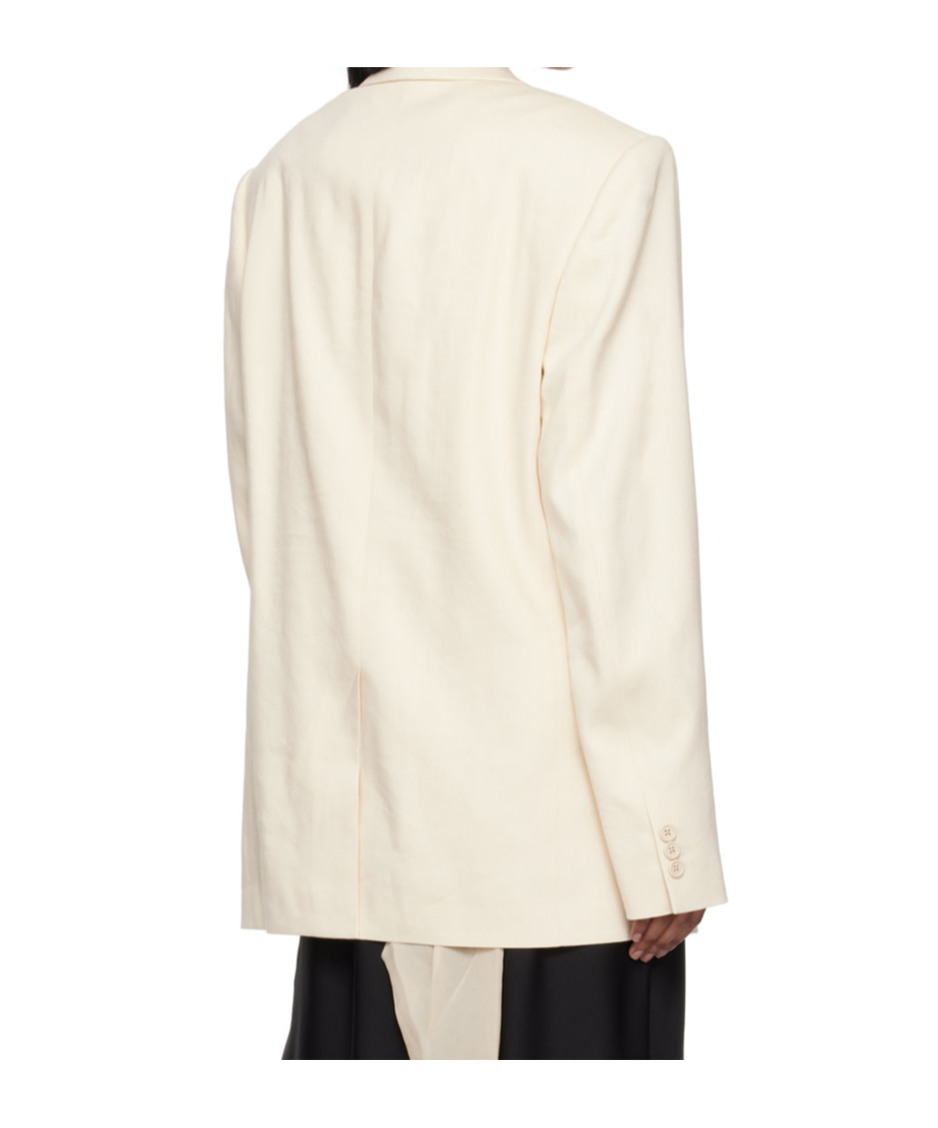 Helmut Lang Long-sleeved Suit Jacket In White