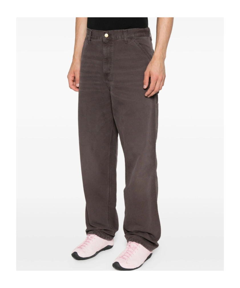 Carhartt Double-pocket Cotton Jeans In Gray