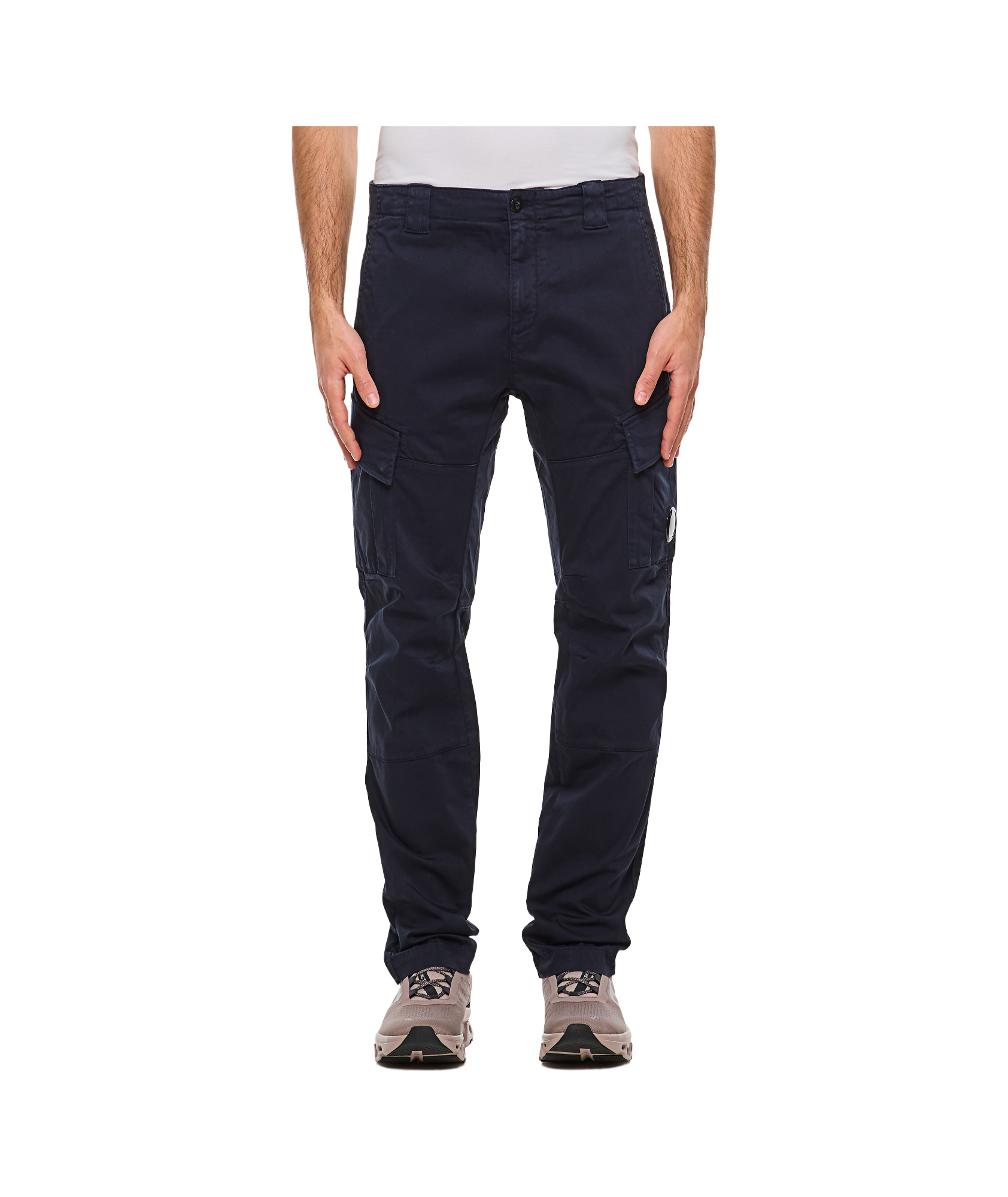 C.p. Company Belt-loop Casual Pants In Black