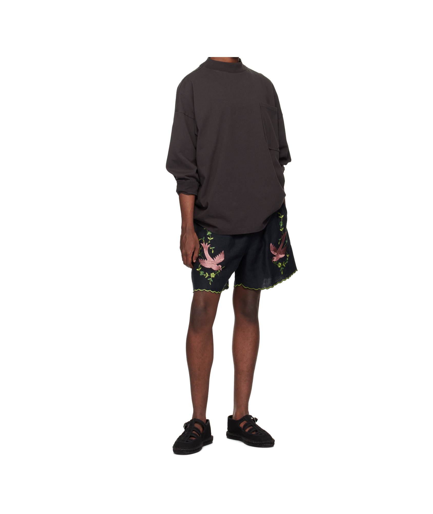 Bode Long-sleeved T-shirt In Black