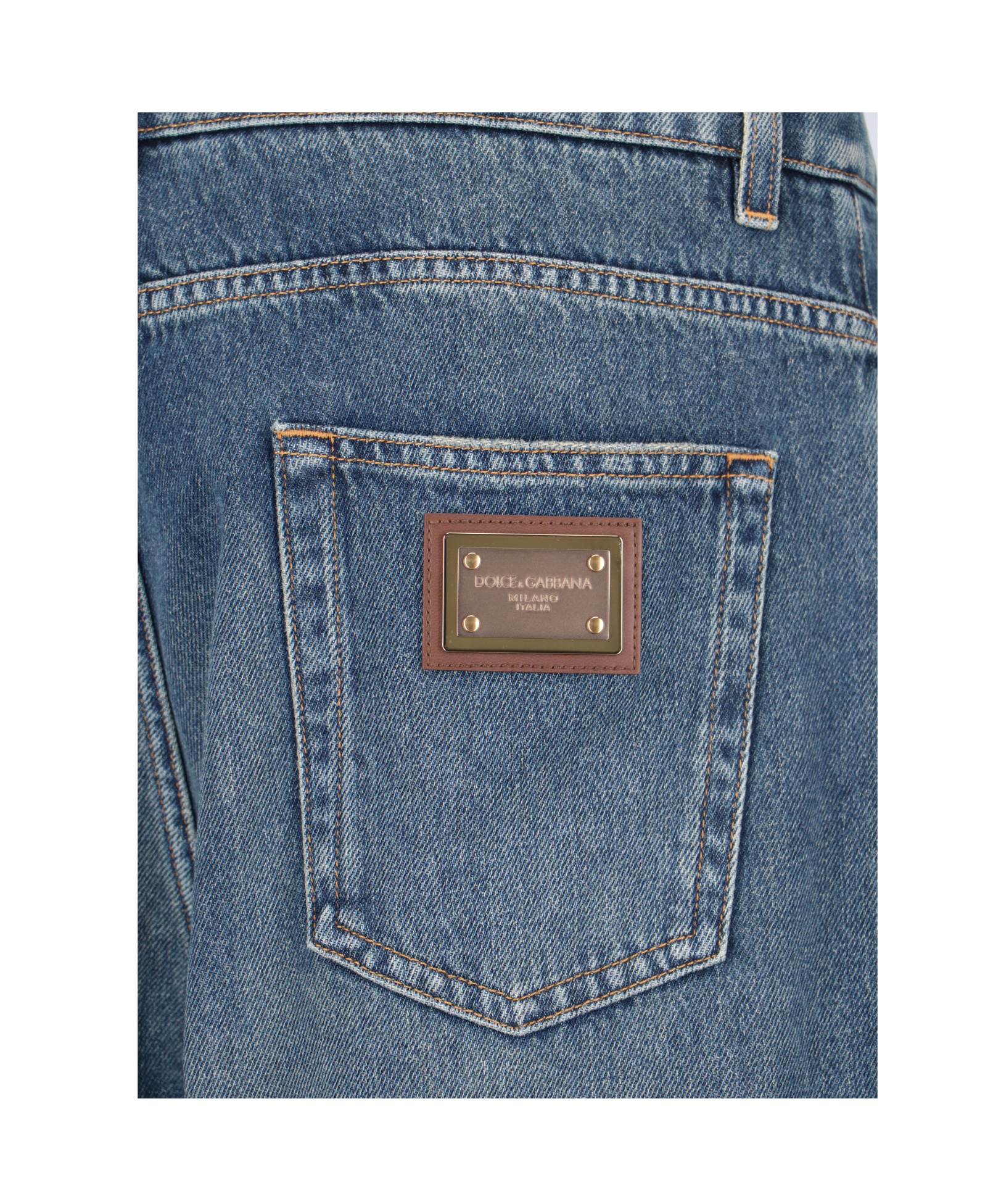 DOLCE & GABBANA DOLCE  GABBANA LOGO PLAQUE STRAIGHT LEG JEANS