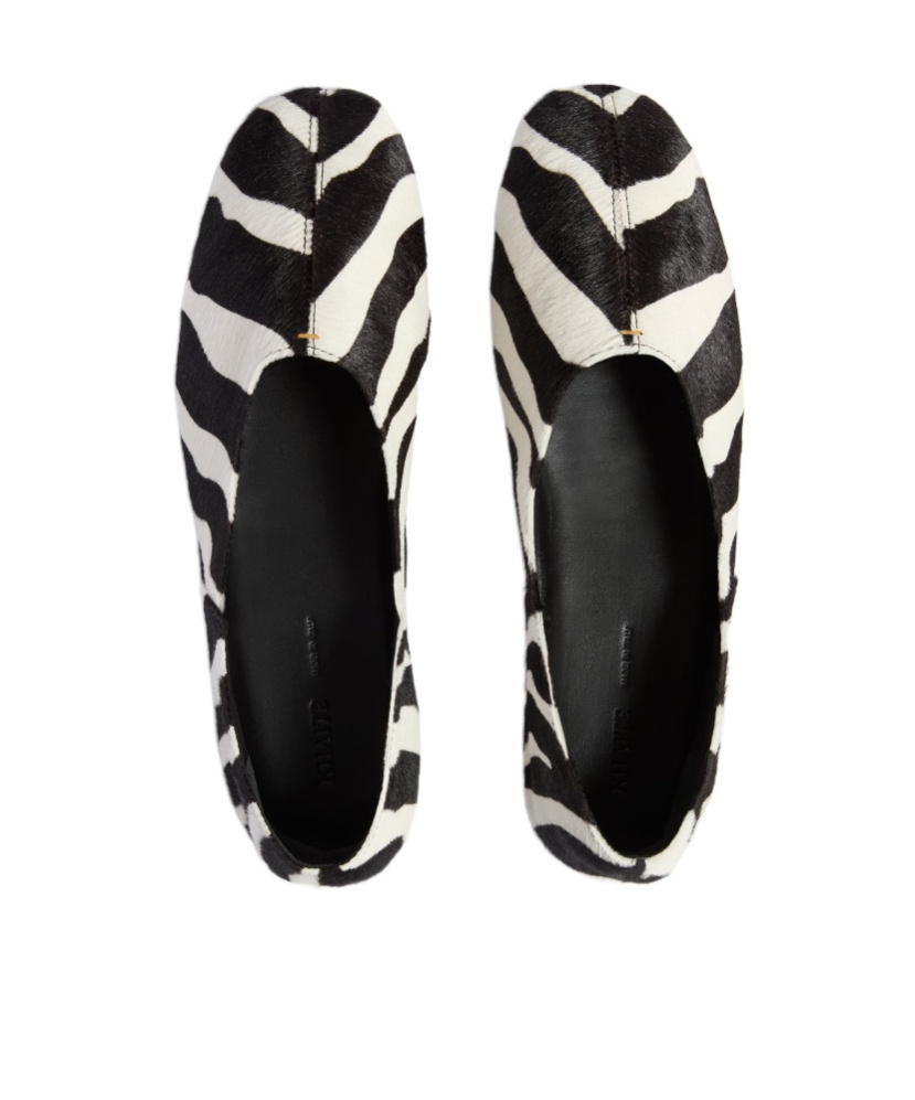 Khaite Jane Animal-print Ballet Flats In Black
