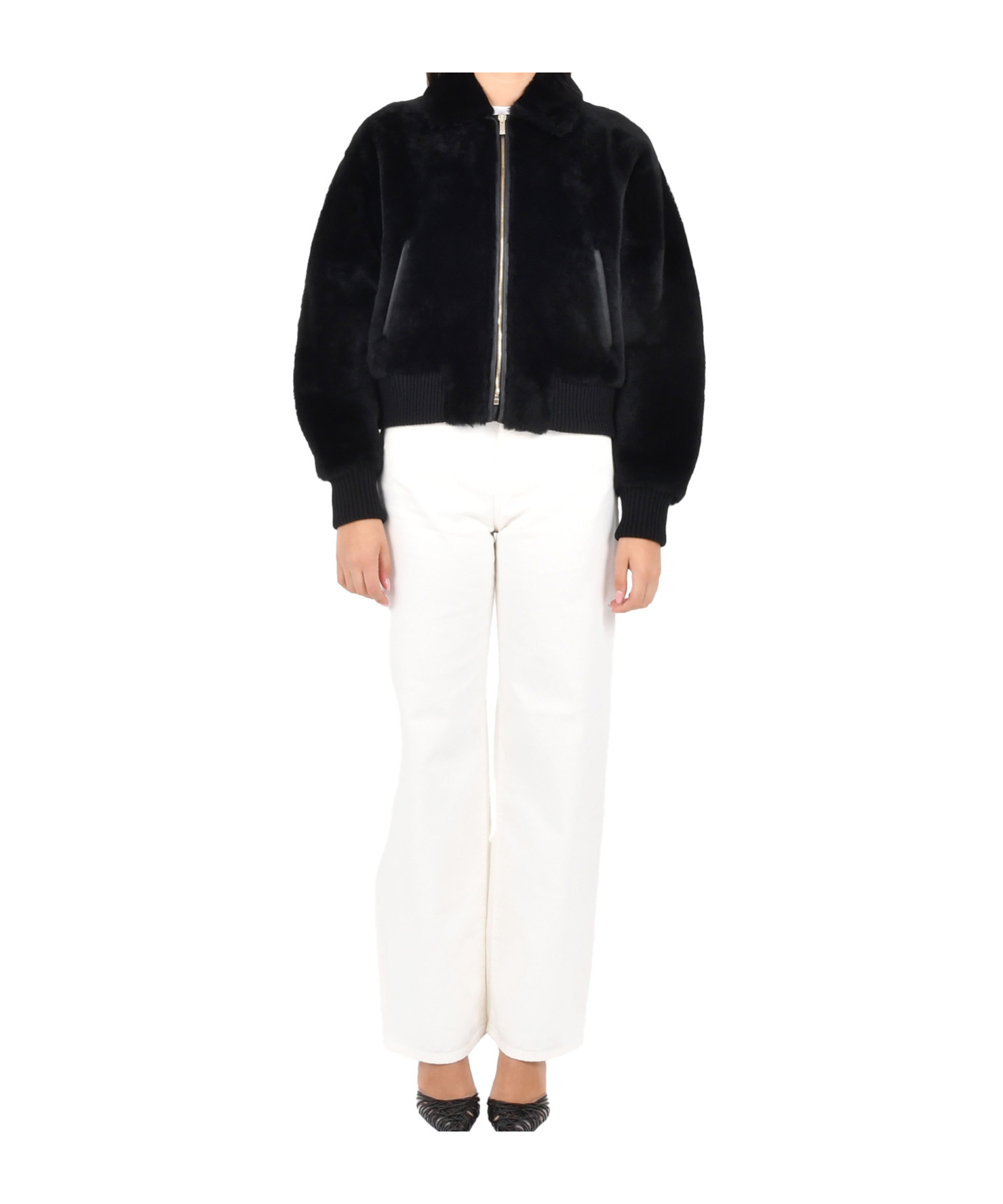 Max Mara Long-sleeved Casual Jacket In Black