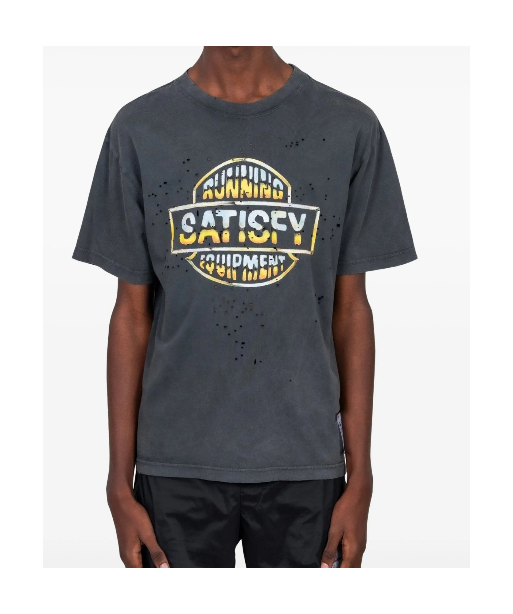 Satisfy Logo-print T-shirt In Black