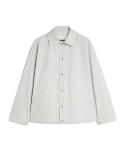 Jil Sander Logo-print Cotton Taffeta Jacket In Gray