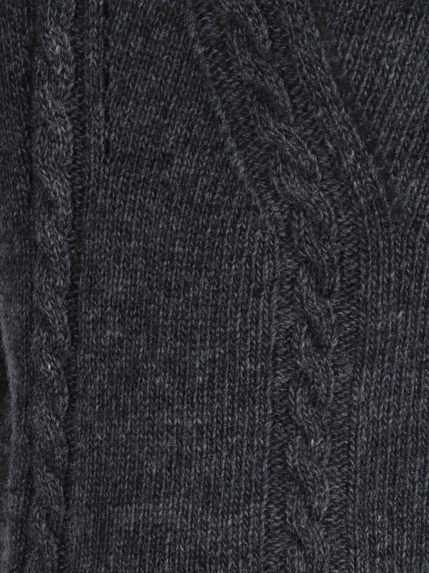 Ermanno Scervino Long Sleeve High Neck Sweater In Gray