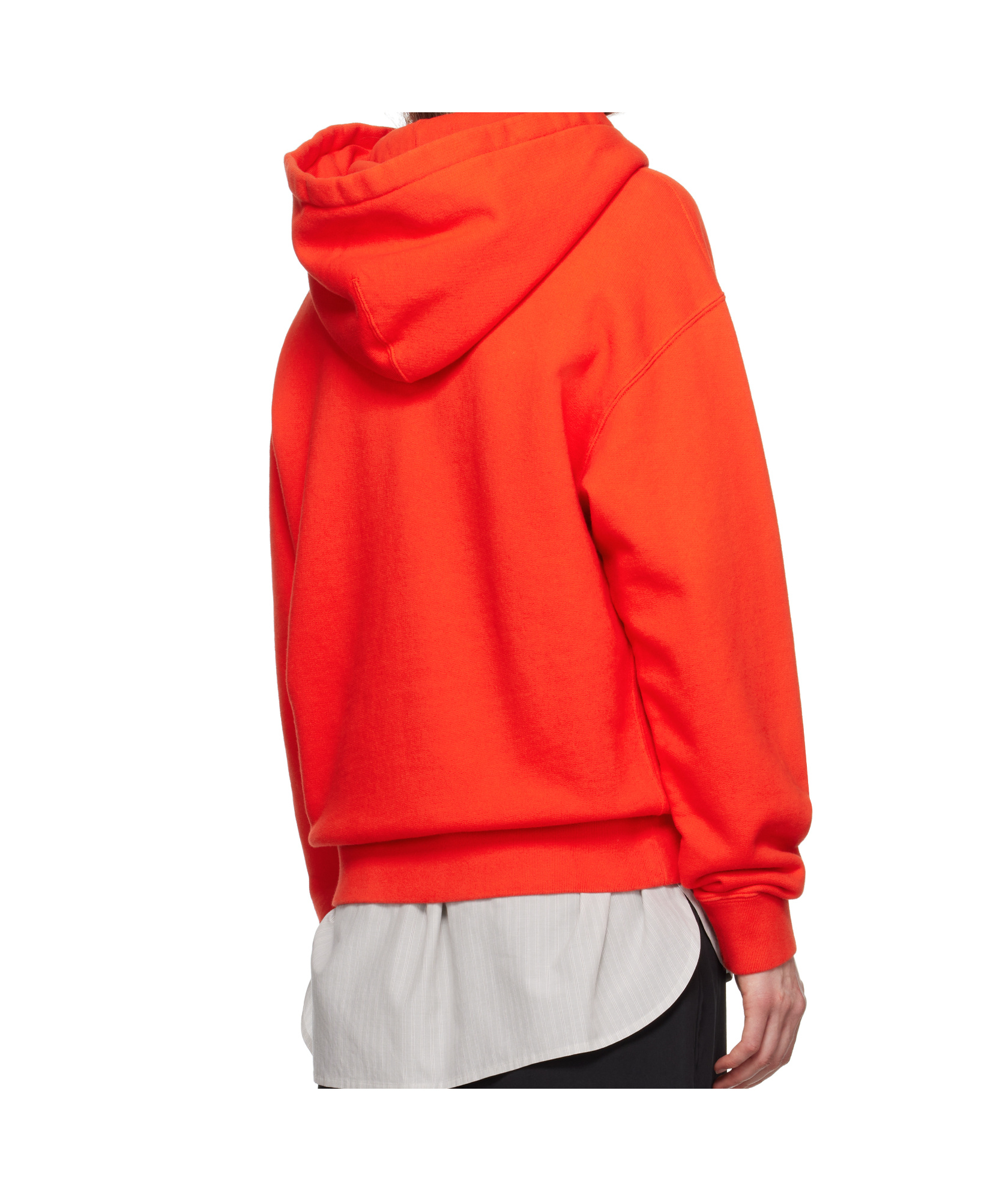 Jil Sander Orange Drawstring Hoodie In Orange