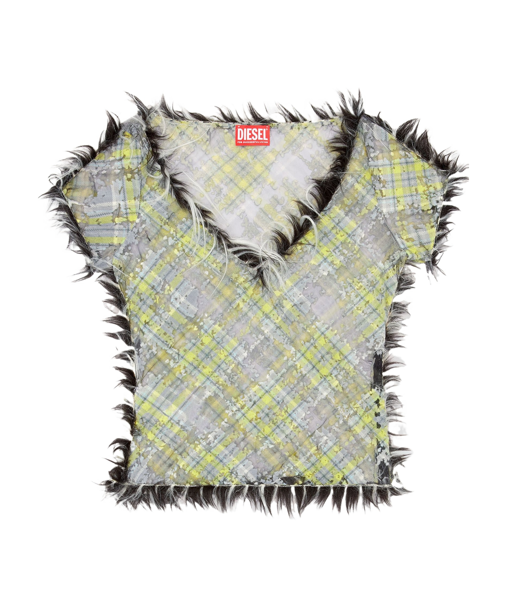 Diesel T-uffy Cropped Top In Gray