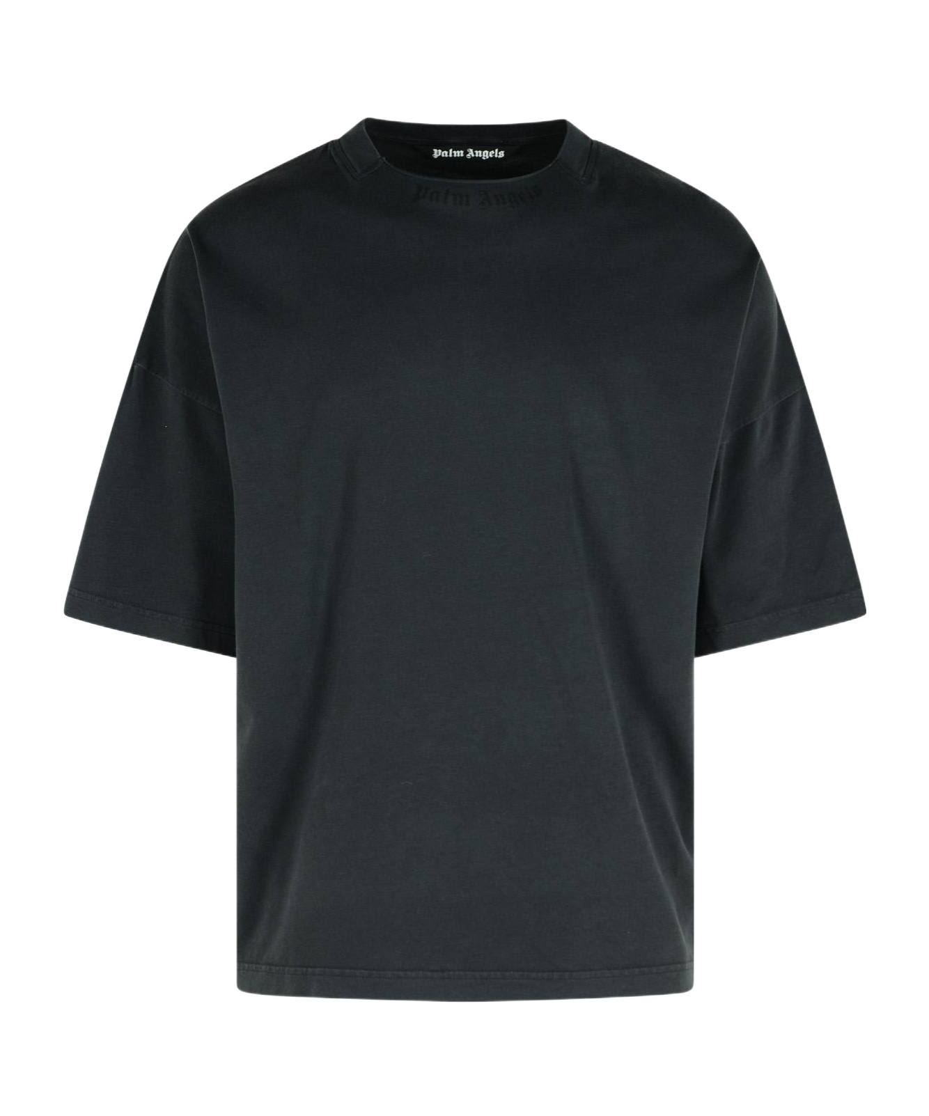 Palm Angels Logo-tag Round-neck T-shirt In Black