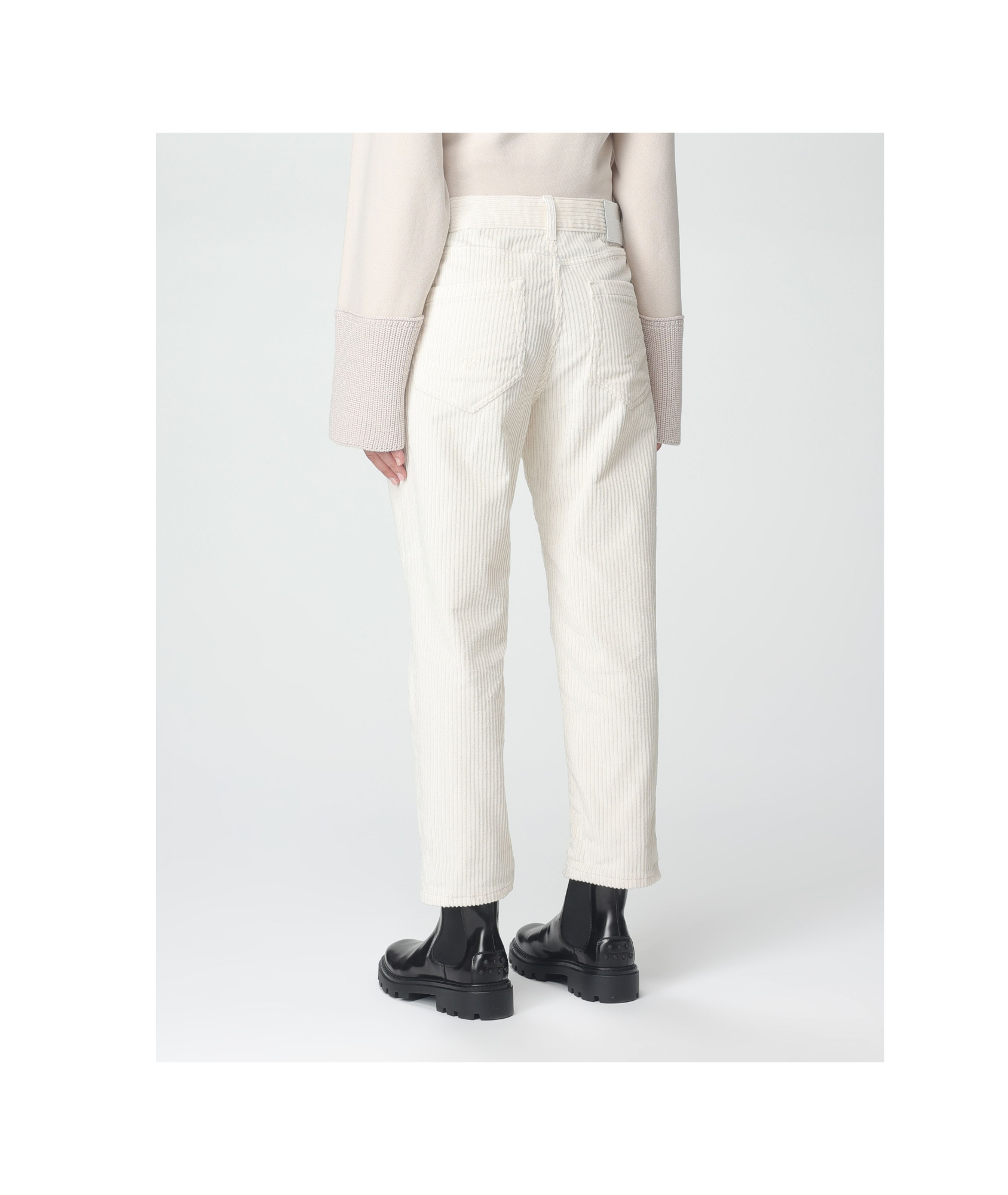 Dondup Belt-loop Casual Pants In White