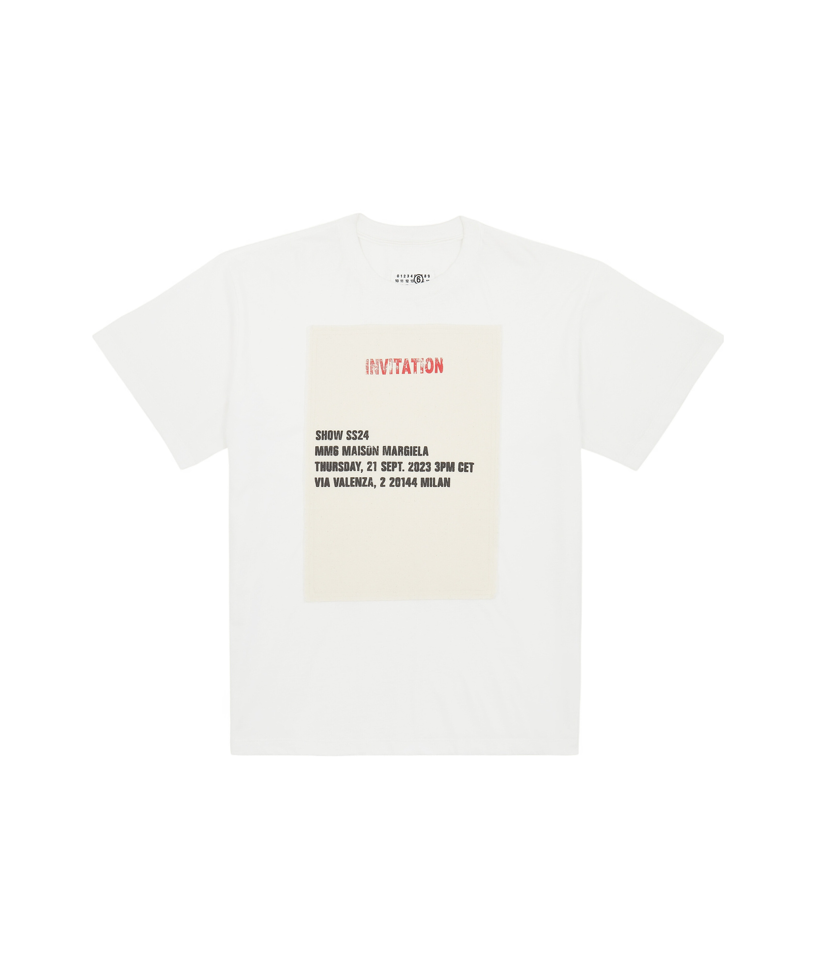 Mm6 Maison Margiela Invitation-patch Cotton T-shirt In White