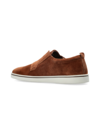 Ferragamo Alfie Suede Loafers In Brown
