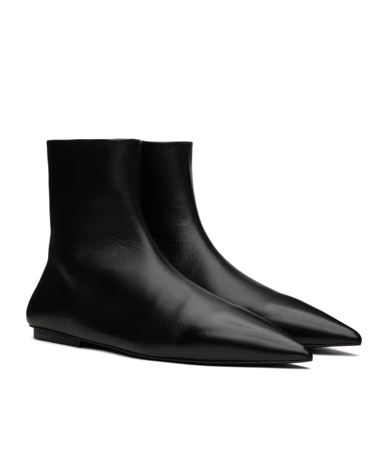 Marsèll Flat Leather Boots In Black
